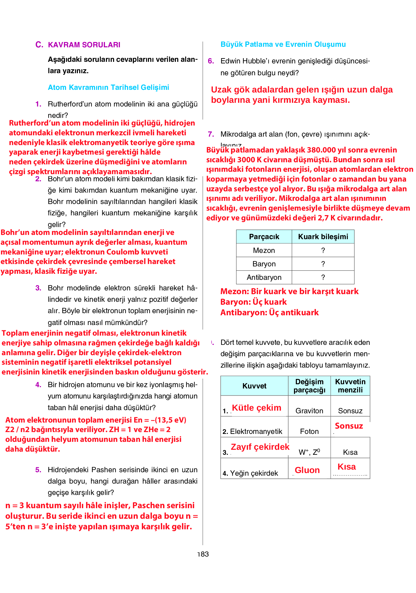 12. Sınıf Yıldırım Yayınları Fizik Ders Kitabı Sayfa 183 Cevapları 12. Sınıf Yıldırım Yayınları Fizik Ders Kitabı Sayfa 183 Cevapları