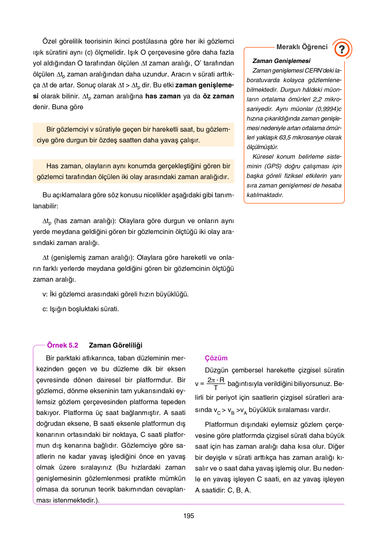 12. Sınıf Yıldırım Yayınları Fizik Ders Kitabı Sayfa 195 Cevapları