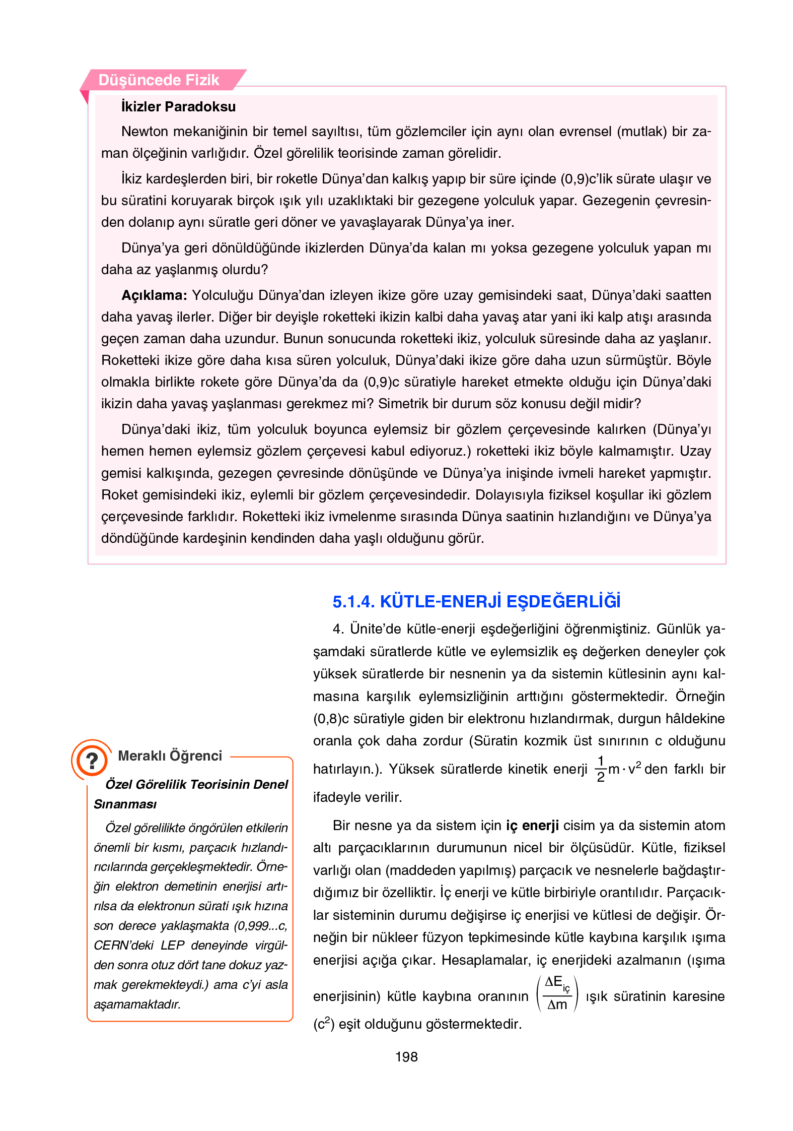 12. Sınıf Yıldırım Yayınları Fizik Ders Kitabı Sayfa 198 Cevapları 12. Sınıf Yıldırım Yayınları Fizik Ders Kitabı Sayfa 198 Cevapları