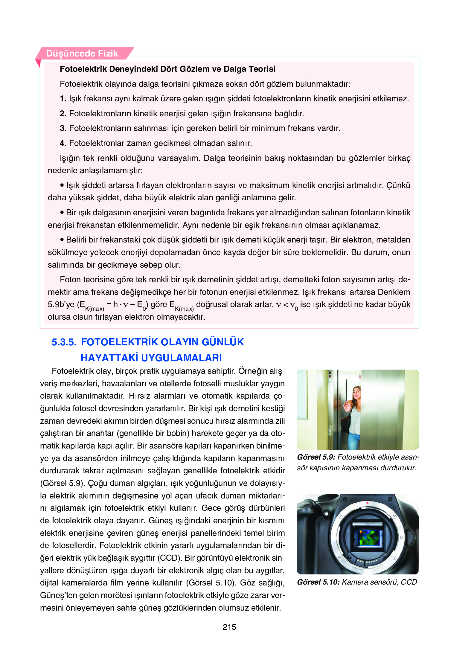 12. Sınıf Yıldırım Yayınları Fizik Ders Kitabı Sayfa 215 Cevapları 12. Sınıf Yıldırım Yayınları Fizik Ders Kitabı Sayfa 215 Cevapları