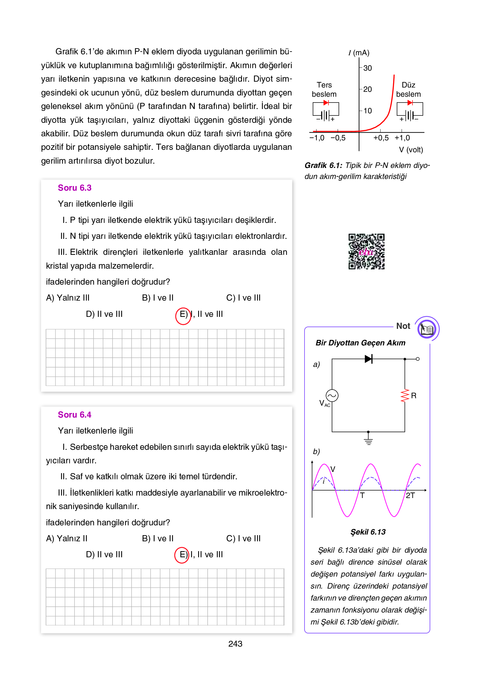 12. Sınıf Yıldırım Yayınları Fizik Ders Kitabı Sayfa 243 Cevapları 12. Sınıf Yıldırım Yayınları Fizik Ders Kitabı Sayfa 243 Cevapları