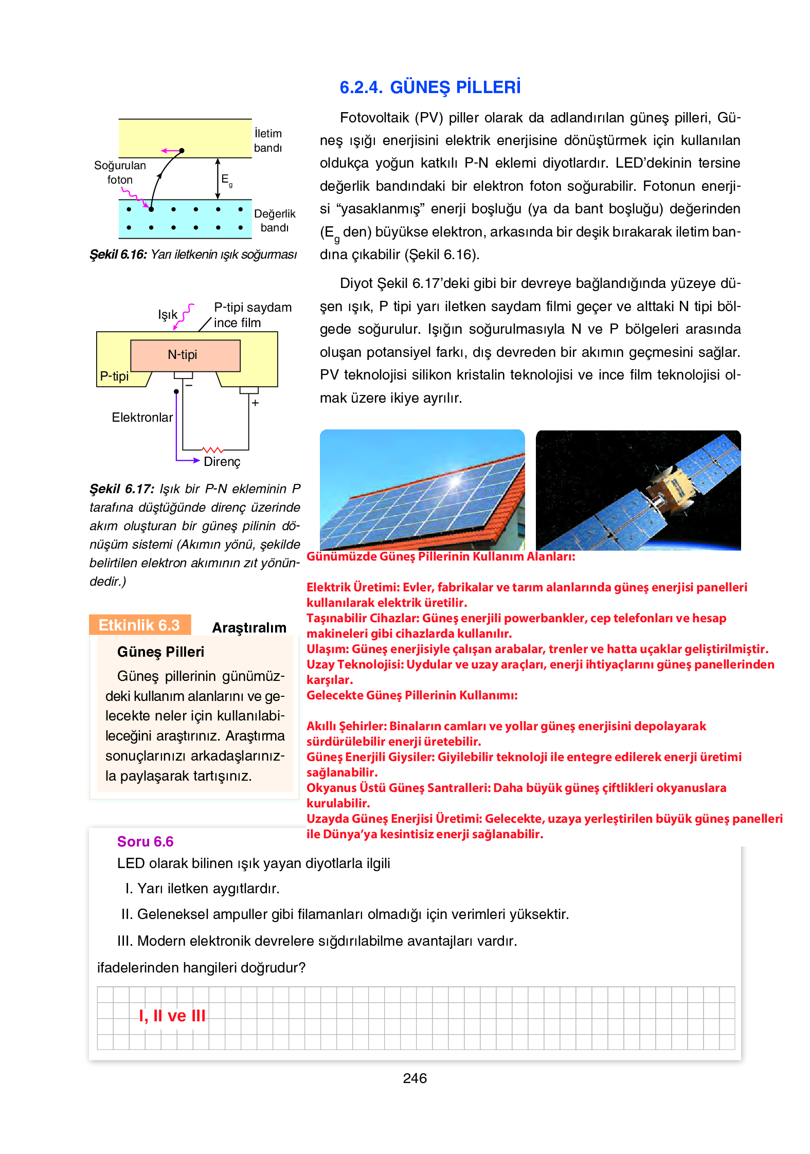 12. Sınıf Yıldırım Yayınları Fizik Ders Kitabı Sayfa 246 Cevapları