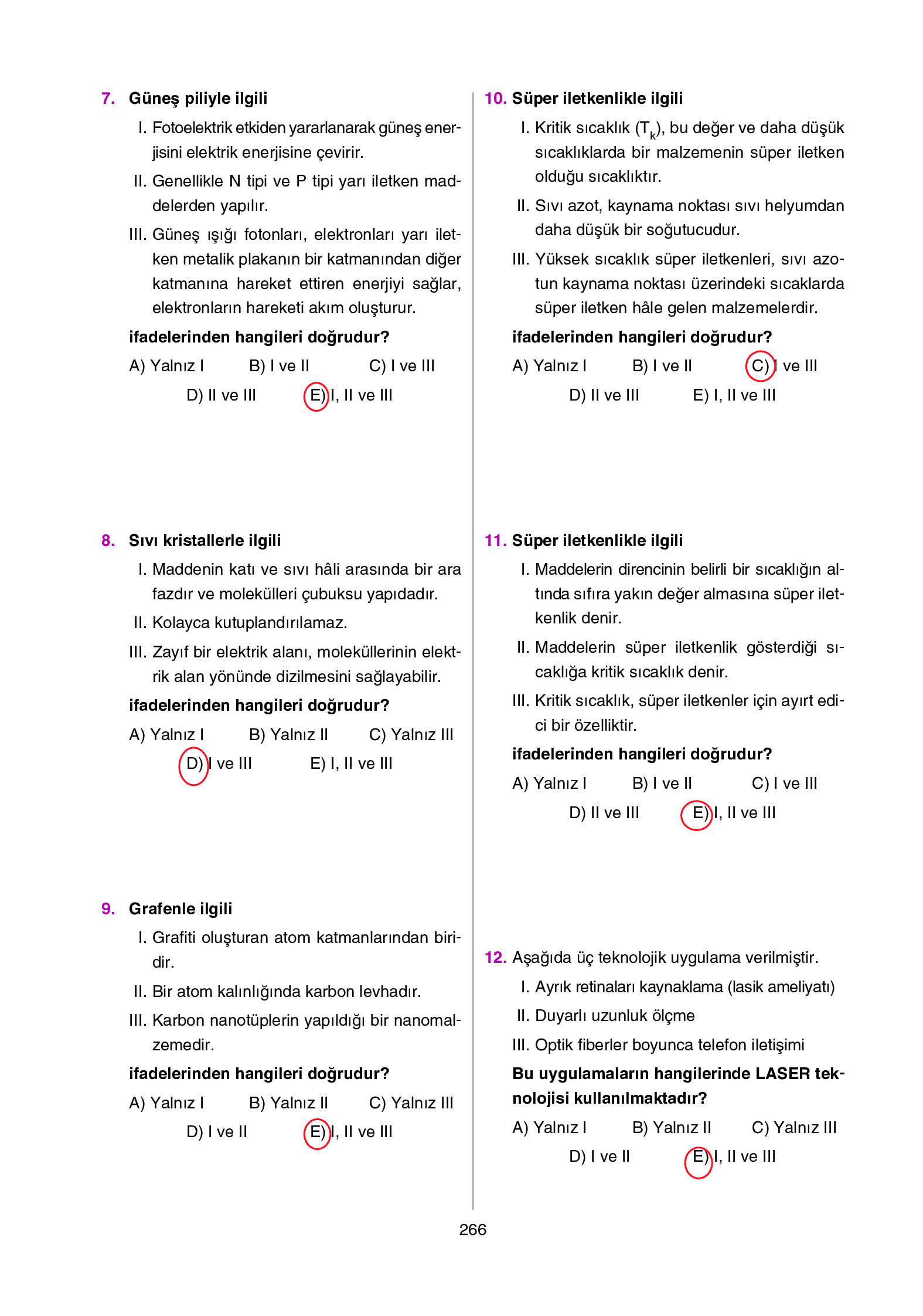 12. Sınıf Yıldırım Yayınları Fizik Ders Kitabı Sayfa 266 Cevapları 12. Sınıf Yıldırım Yayınları Fizik Ders Kitabı Sayfa 266 Cevapları