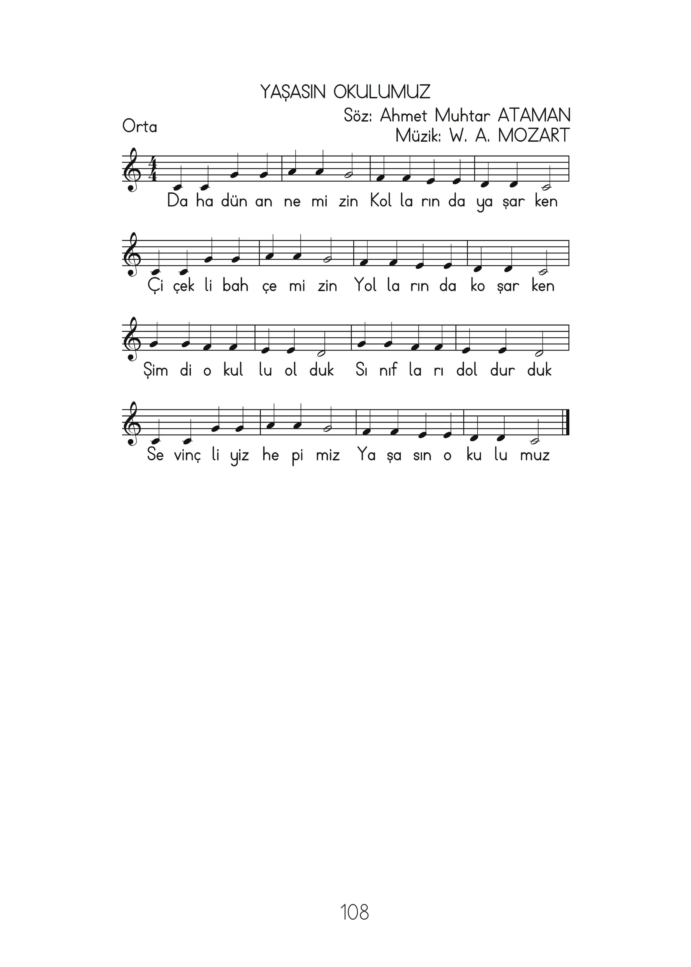 2. Sınıf Hecce Yayıncılık Müzik Ders Kitabı Sayfa 108 Cevapları 2. Sınıf Hecce Yayıncılık Müzik Ders Kitabı Sayfa 108 Cevapları