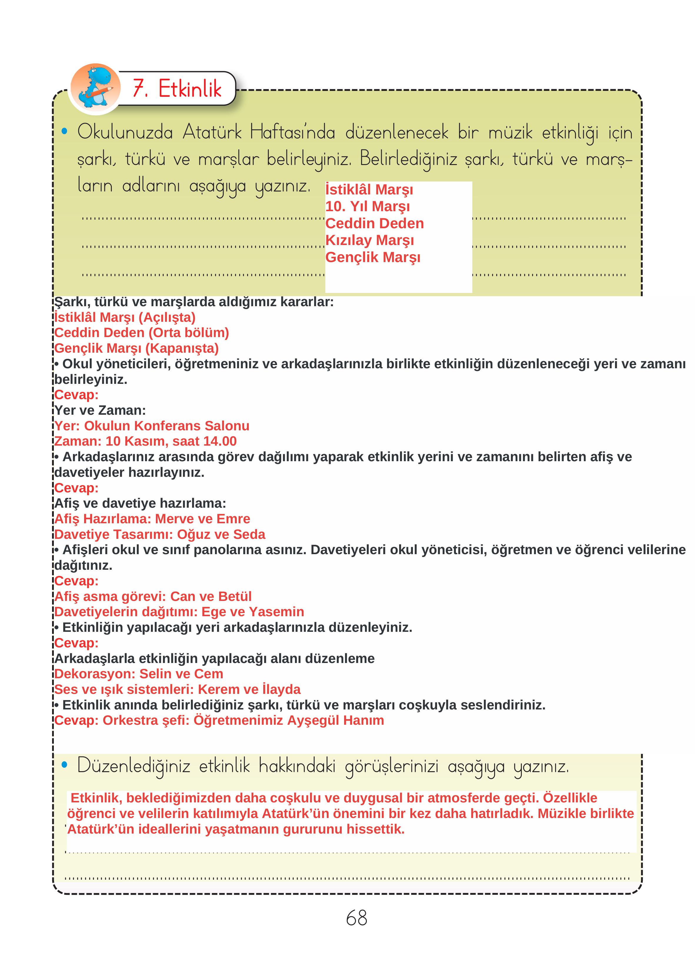 2. Sınıf Hecce Yayıncılık Müzik Ders Kitabı Sayfa 68 Cevapları 2. Sınıf Hecce Yayıncılık Müzik Ders Kitabı Sayfa 68 Cevapları