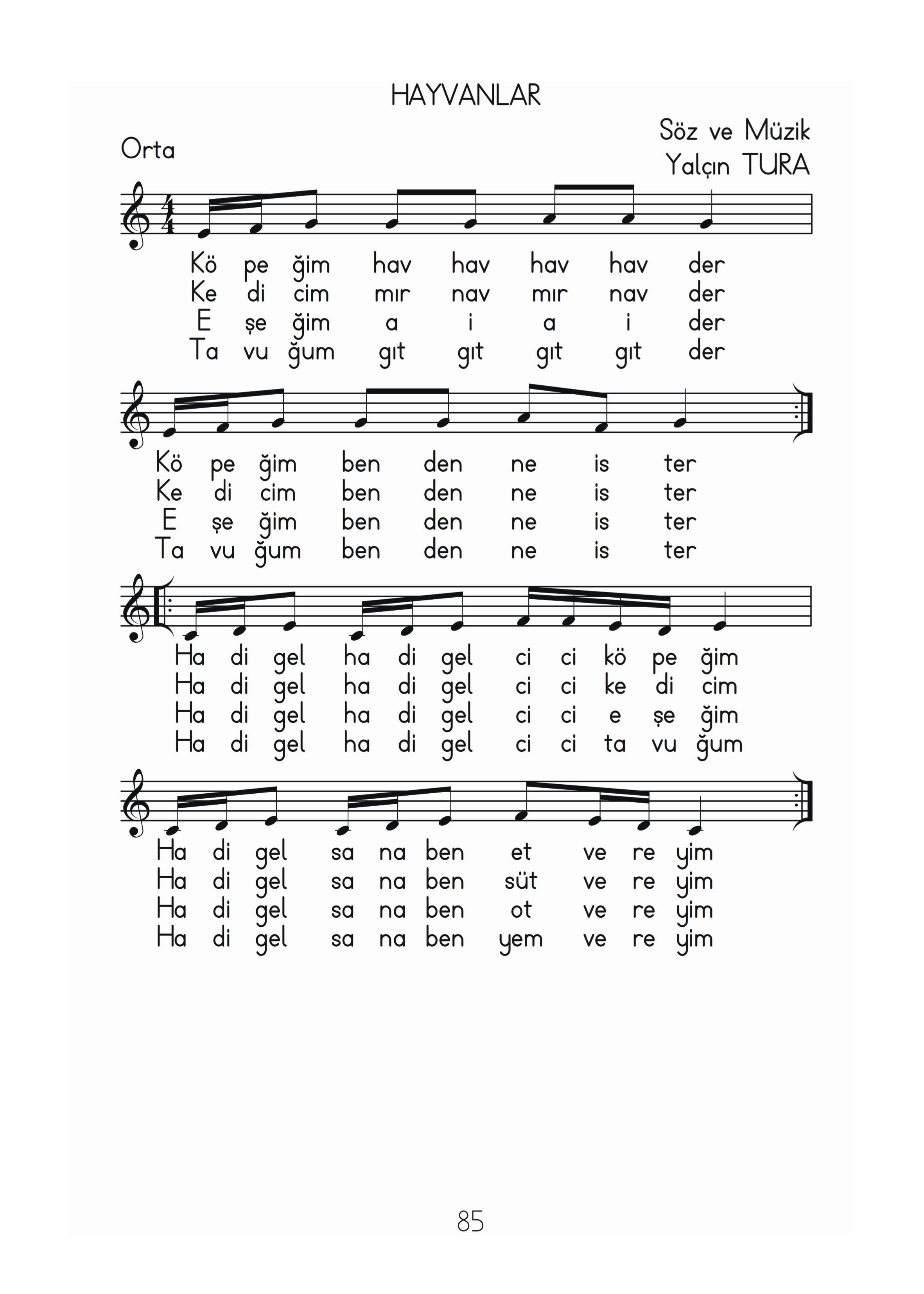 2. Sınıf Hecce Yayıncılık Müzik Ders Kitabı Sayfa 85 Cevapları 2. Sınıf Hecce Yayıncılık Müzik Ders Kitabı Sayfa 85 Cevapları