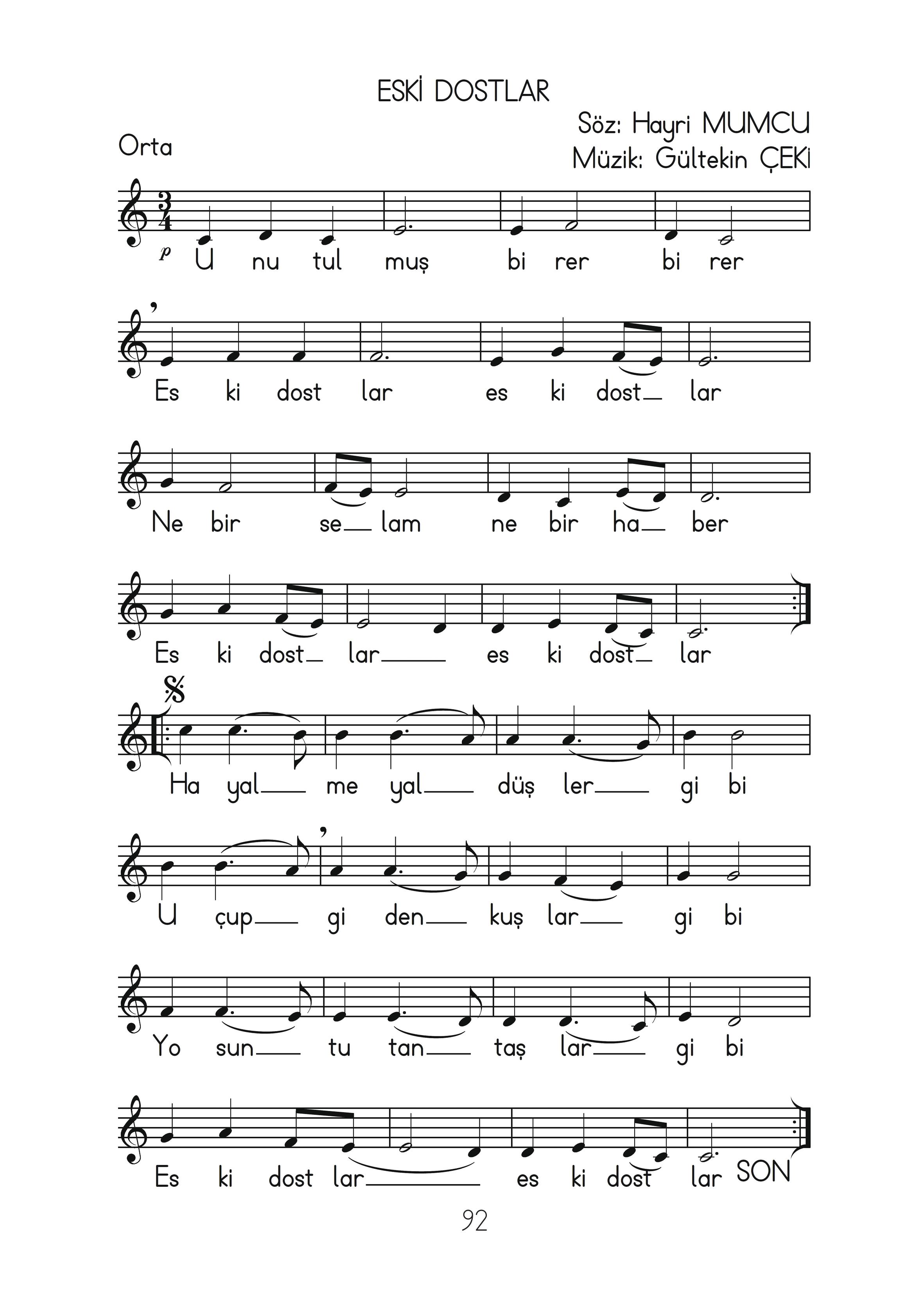 2. Sınıf Hecce Yayıncılık Müzik Ders Kitabı Sayfa 92 Cevapları 2. Sınıf Hecce Yayıncılık Müzik Ders Kitabı Sayfa 92 Cevapları