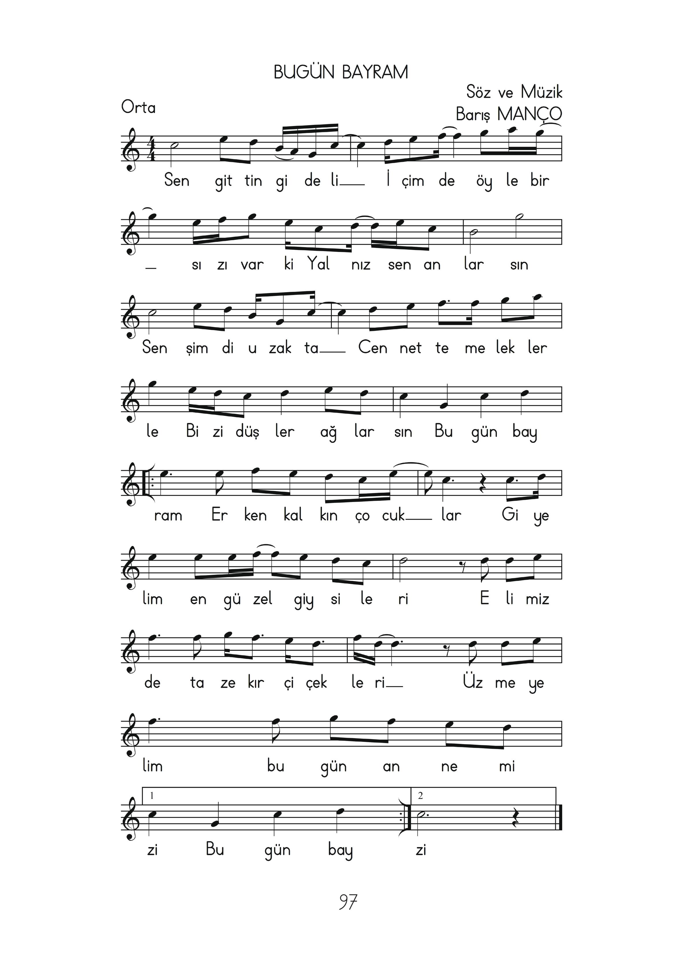 2. Sınıf Hecce Yayıncılık Müzik Ders Kitabı Sayfa 97 Cevapları 2. Sınıf Hecce Yayıncılık Müzik Ders Kitabı Sayfa 97 Cevapları