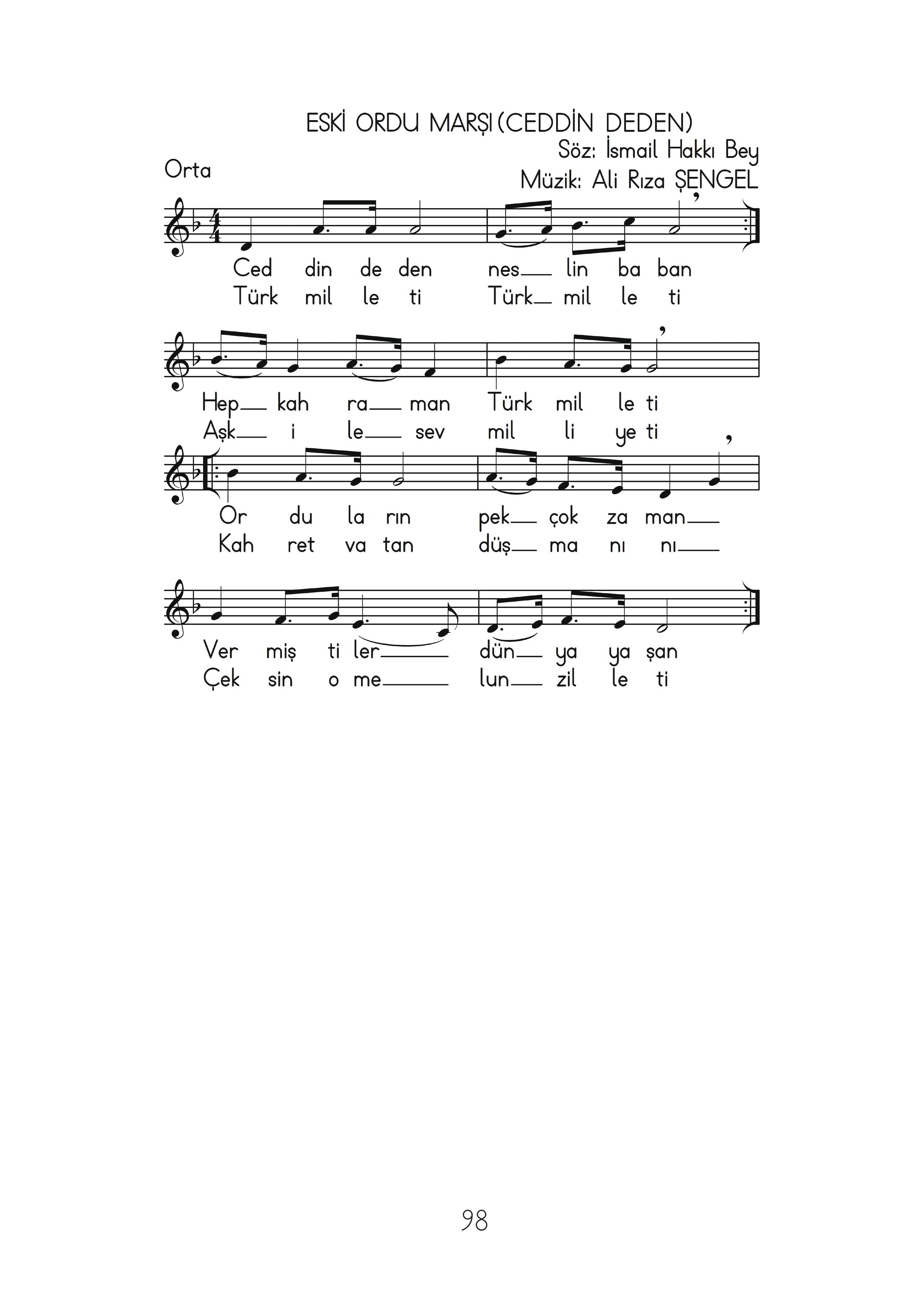 2. Sınıf Hecce Yayıncılık Müzik Ders Kitabı Sayfa 98 Cevapları 2. Sınıf Hecce Yayıncılık Müzik Ders Kitabı Sayfa 98 Cevapları