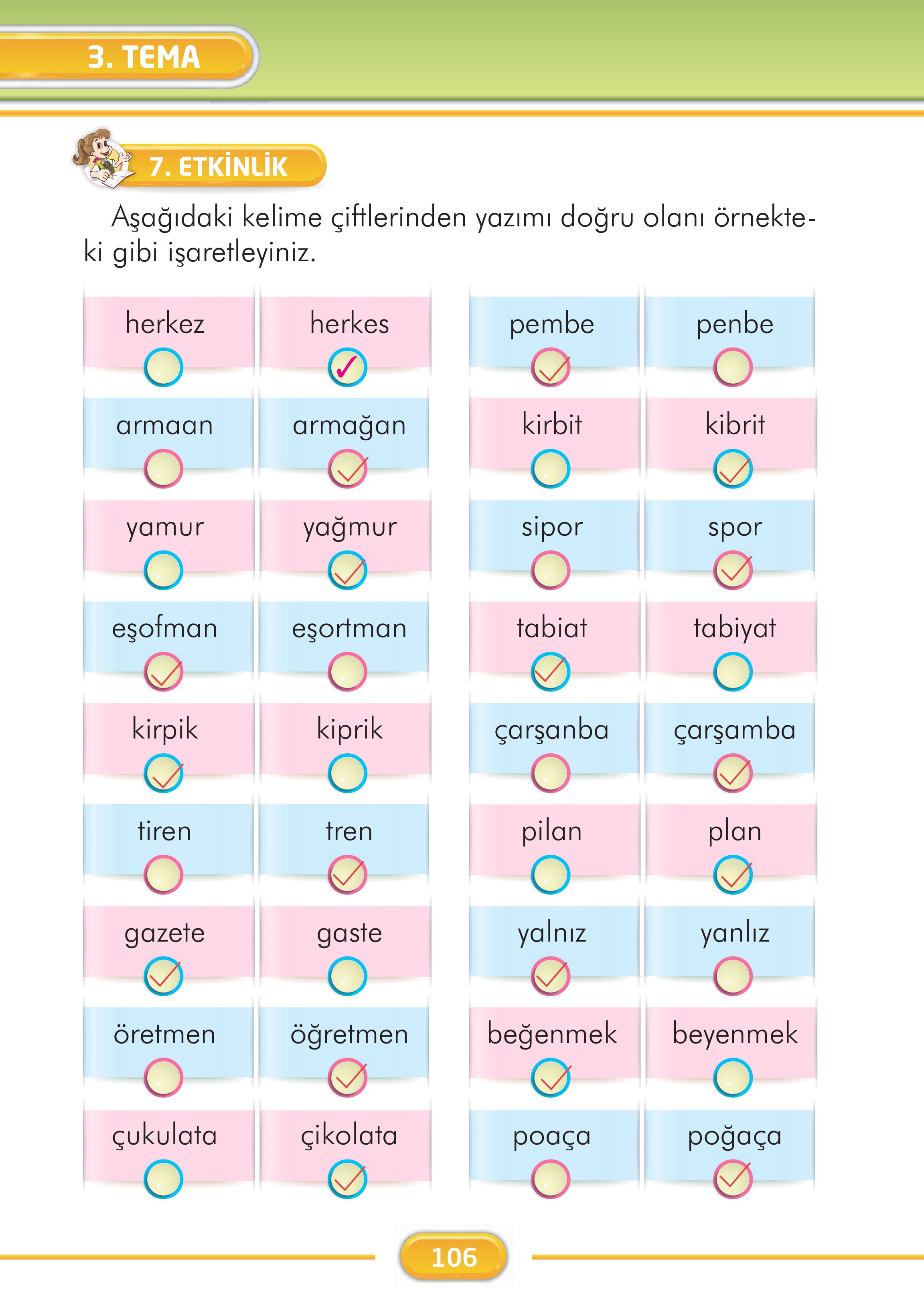 2. Sınıf İlke Yayınları Türkçe Ders Kitabı Sayfa 106 Cevapları 2. Sınıf İlke Yayınları Türkçe Ders Kitabı Sayfa 106 Cevapları