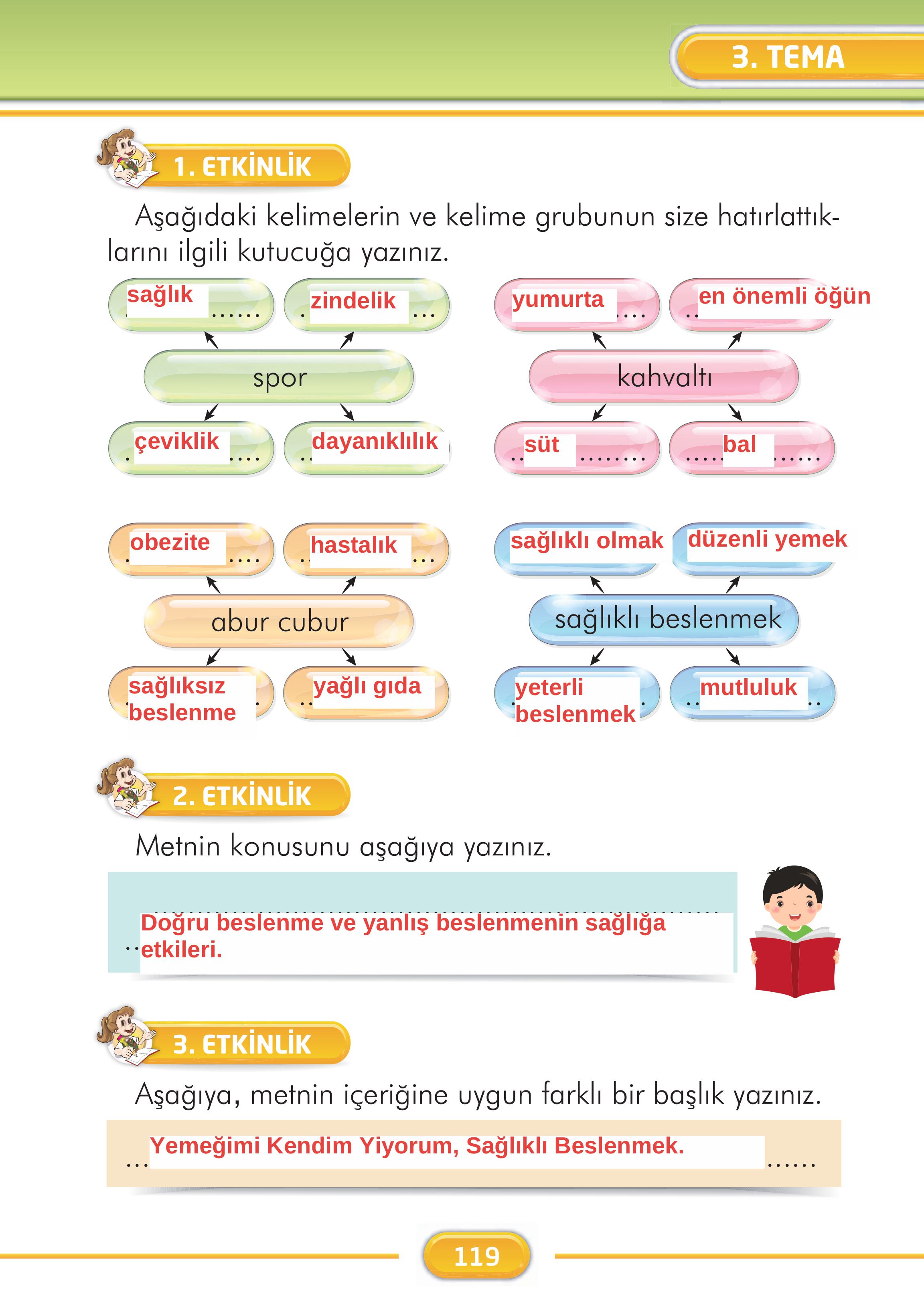 2. Sınıf İlke Yayınları Türkçe Ders Kitabı Sayfa 119 Cevapları 2. Sınıf İlke Yayınları Türkçe Ders Kitabı Sayfa 119 Cevapları