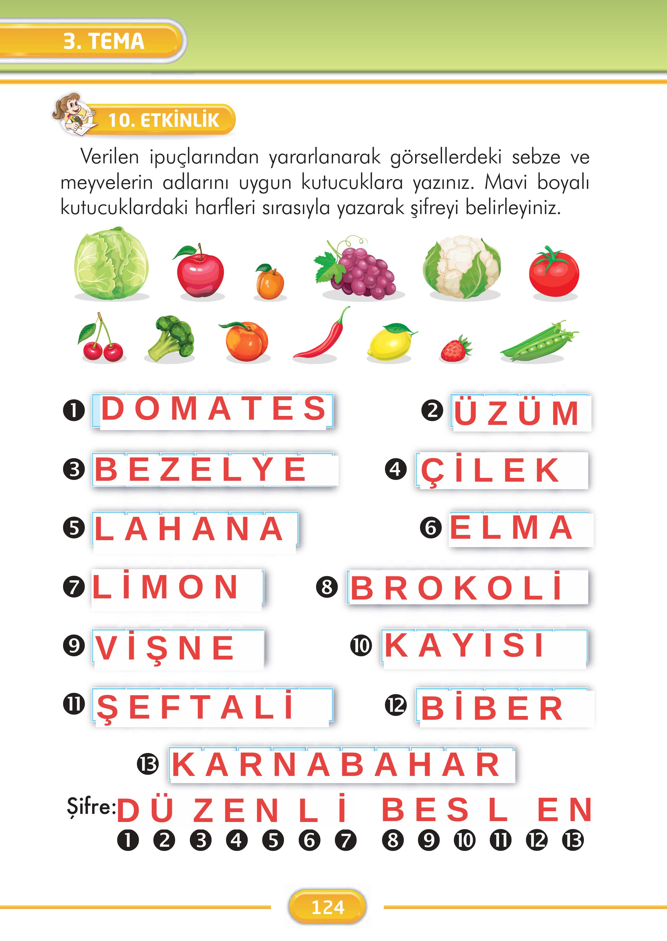 2. Sınıf İlke Yayınları Türkçe Ders Kitabı Sayfa 124 Cevapları 2. Sınıf İlke Yayınları Türkçe Ders Kitabı Sayfa 124 Cevapları