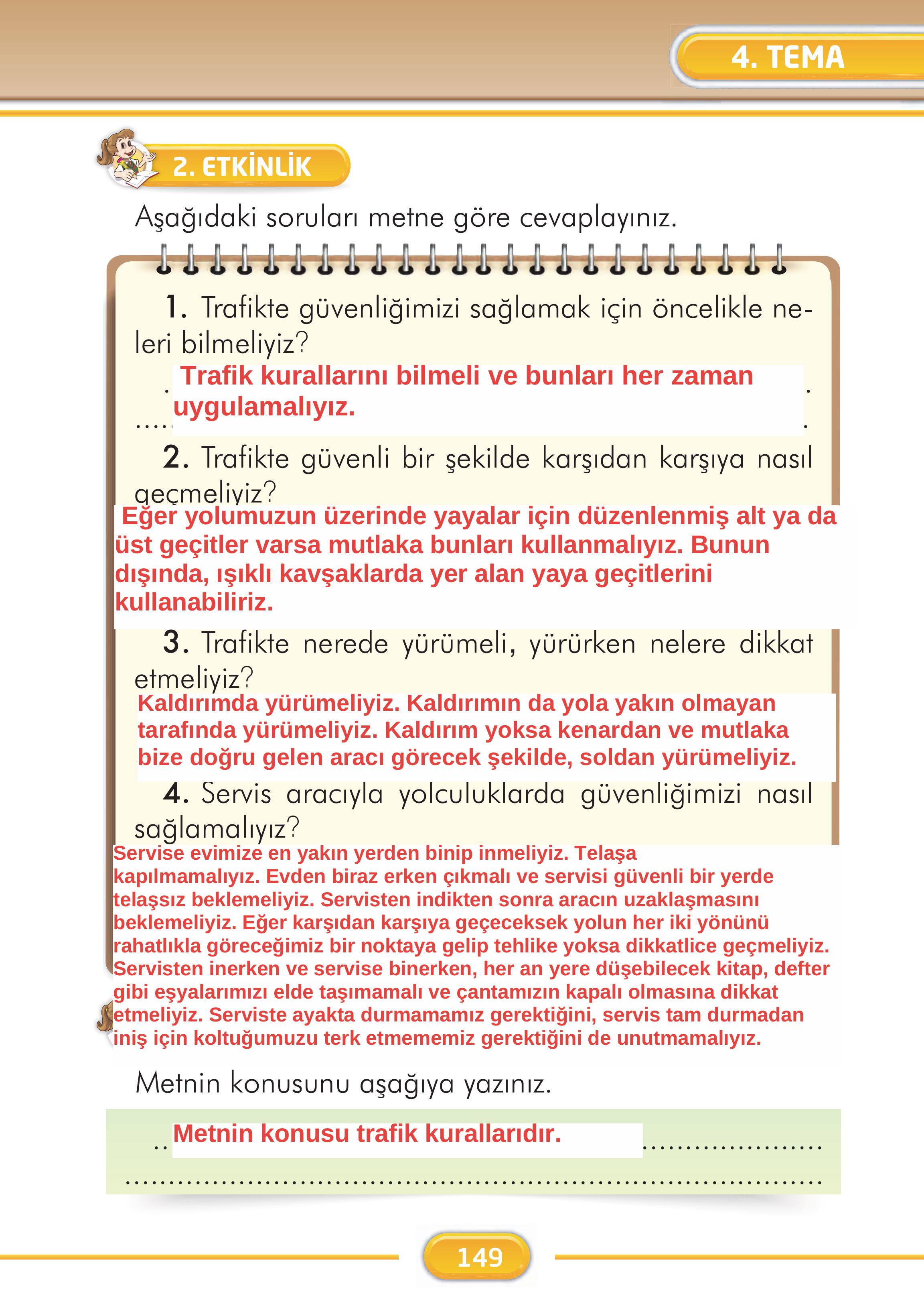 2. Sınıf İlke Yayınları Türkçe Ders Kitabı Sayfa 149 Cevapları 2. Sınıf İlke Yayınları Türkçe Ders Kitabı Sayfa 149 Cevapları