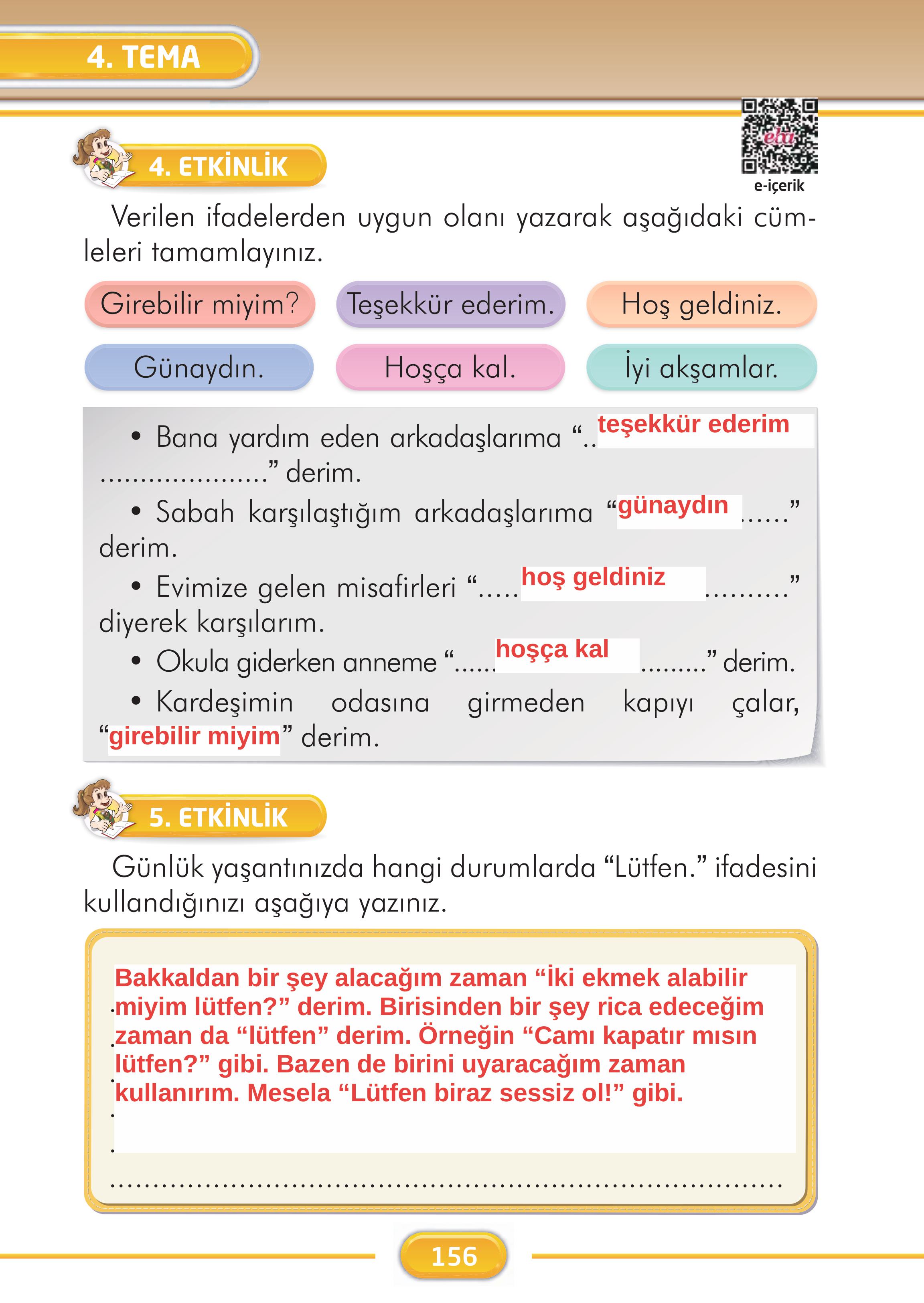 2. Sınıf İlke Yayınları Türkçe Ders Kitabı Sayfa 156 Cevapları 2. Sınıf İlke Yayınları Türkçe Ders Kitabı Sayfa 156 Cevapları
