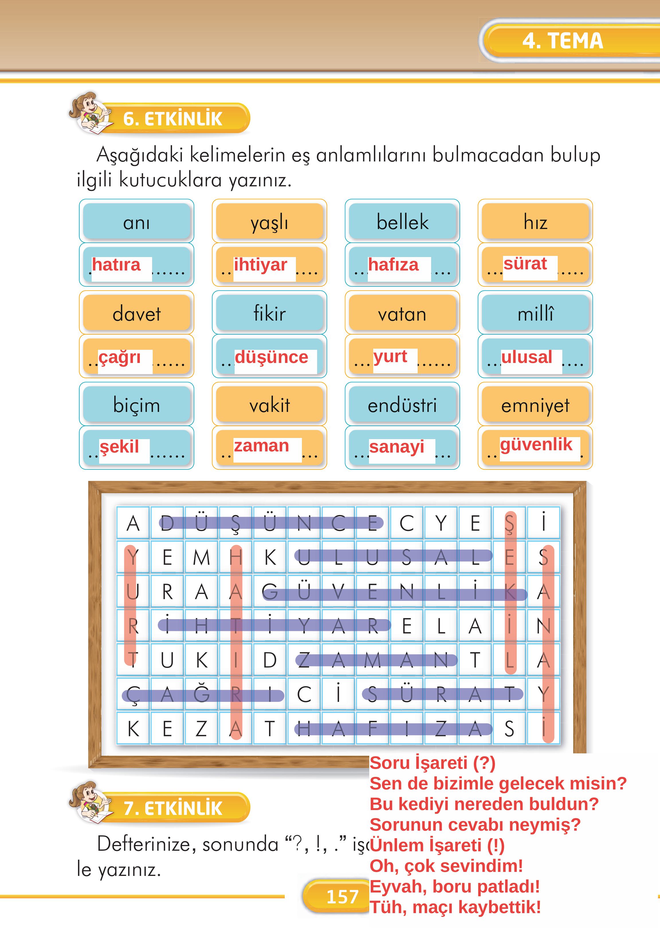 2. Sınıf İlke Yayınları Türkçe Ders Kitabı Sayfa 157 Cevapları 2. Sınıf İlke Yayınları Türkçe Ders Kitabı Sayfa 157 Cevapları