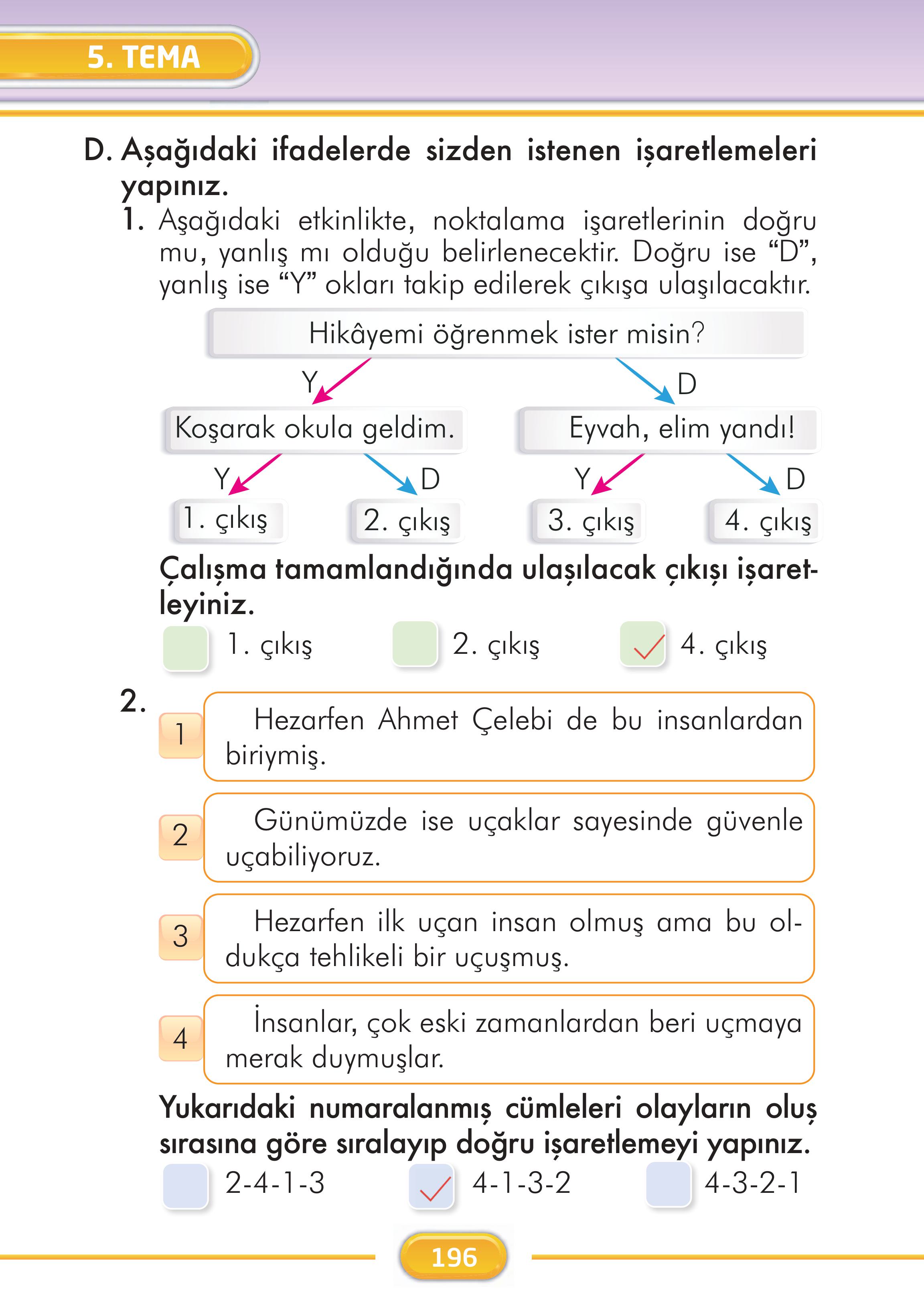 2. Sınıf İlke Yayınları Türkçe Ders Kitabı Sayfa 196 Cevapları 2. Sınıf İlke Yayınları Türkçe Ders Kitabı Sayfa 196 Cevapları