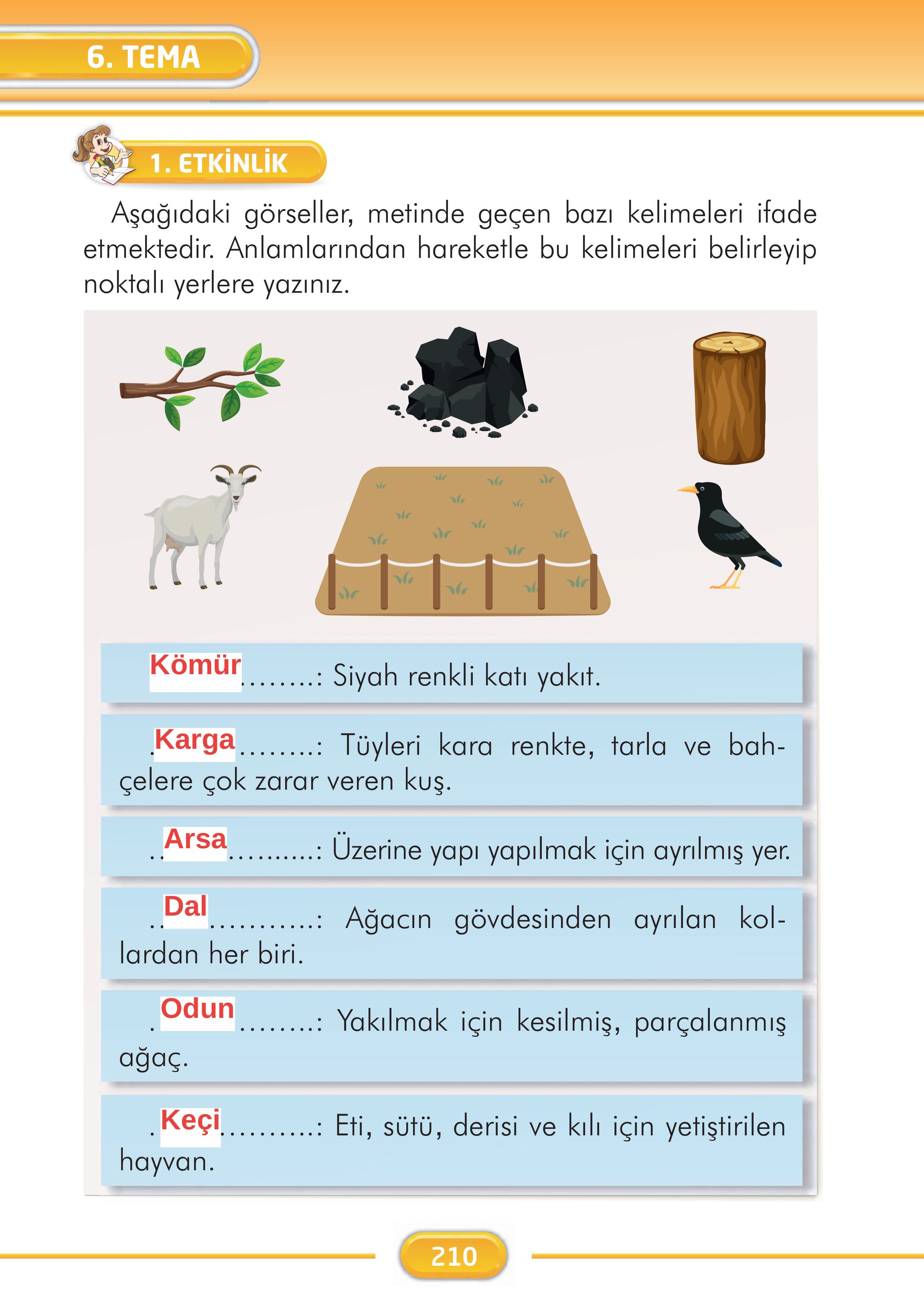 2. Sınıf İlke Yayınları Türkçe Ders Kitabı Sayfa 210 Cevapları 2. Sınıf İlke Yayınları Türkçe Ders Kitabı Sayfa 210 Cevapları