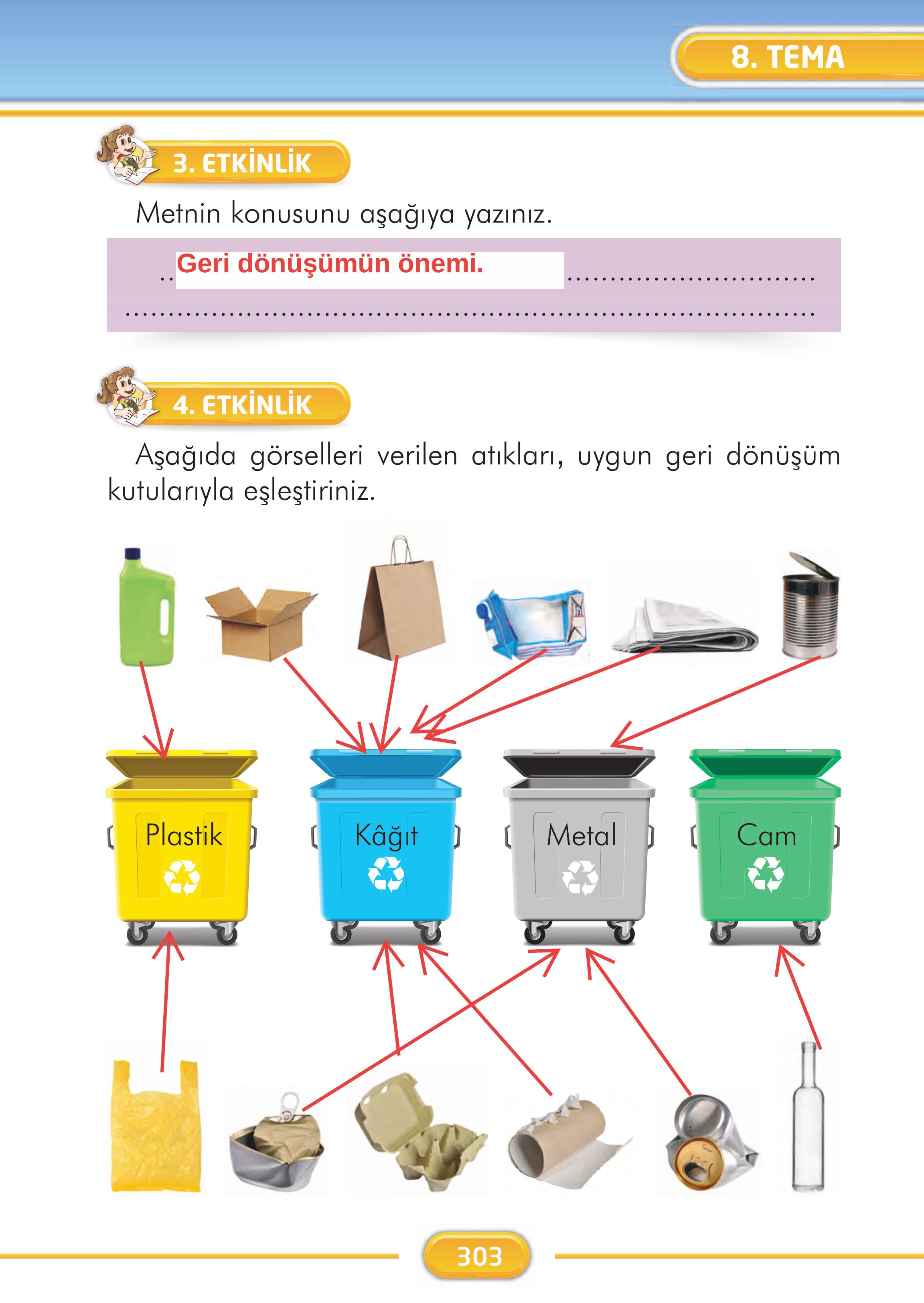 2. Sınıf İlke Yayınları Türkçe Ders Kitabı Sayfa 303 Cevapları