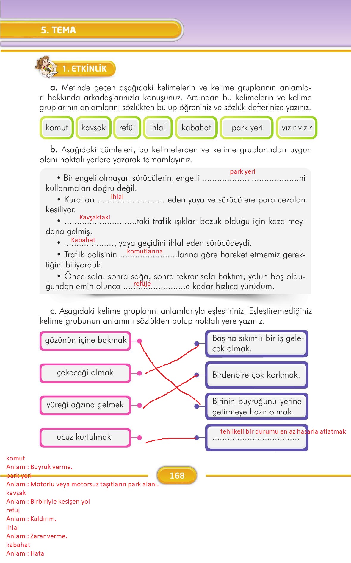 3. Sınıf İlke Yayınları Türkçe Ders Kitabı Sayfa 168 Cevapları