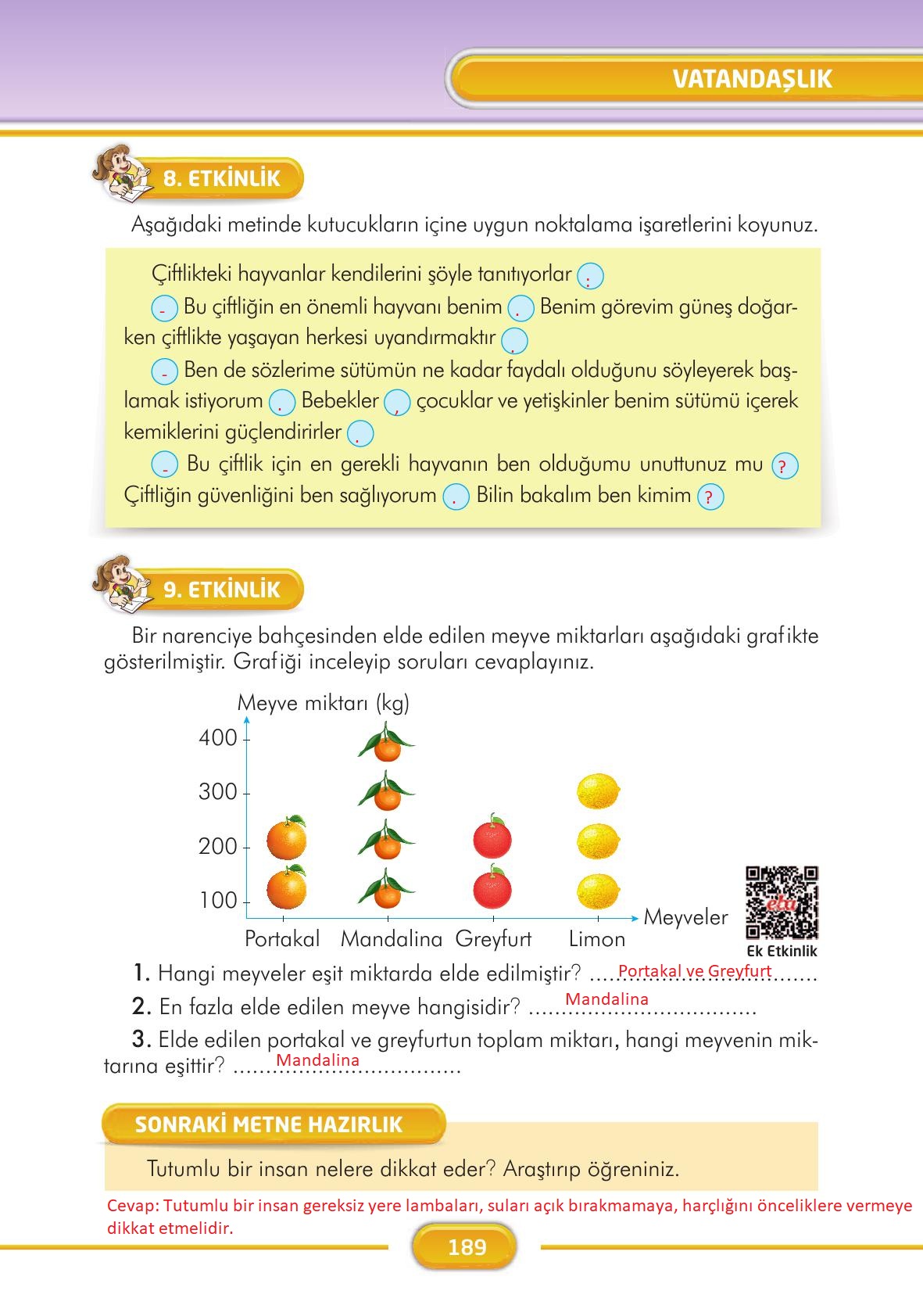 3. Sınıf İlke Yayınları Türkçe Ders Kitabı Sayfa 189 Cevapları 3. Sınıf İlke Yayınları Türkçe Ders Kitabı Sayfa 189 Cevapları