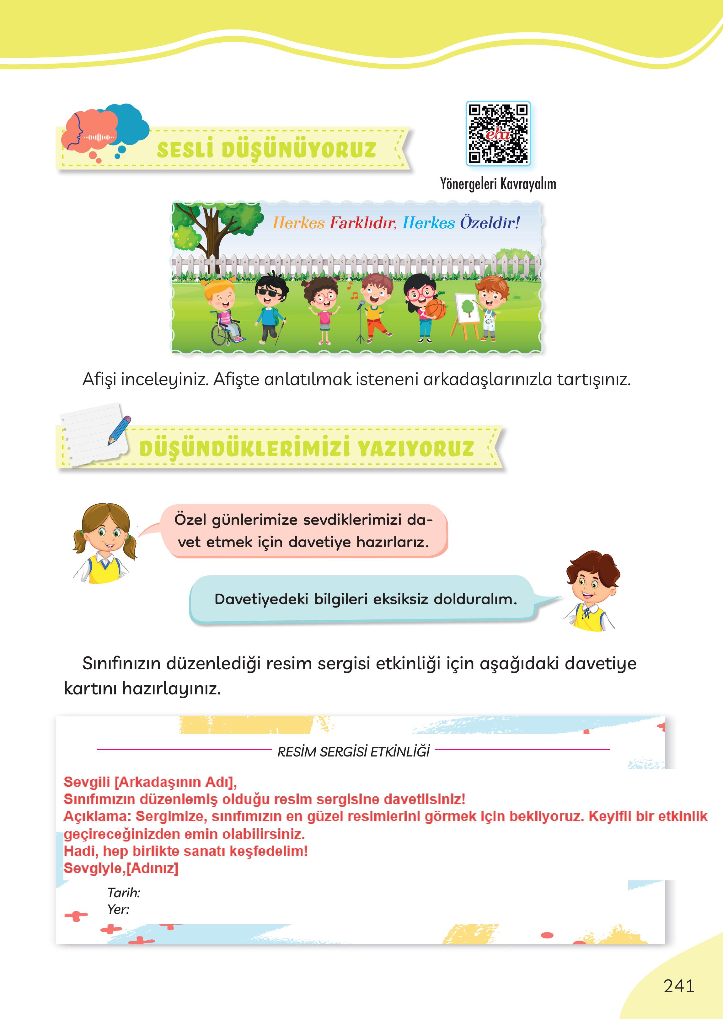 3. Sınıf Meb Yayınları Türkçe Ders Kitabı Sayfa 241 Cevapları 3. Sınıf Meb Yayınları Türkçe Ders Kitabı Sayfa 241 Cevapları