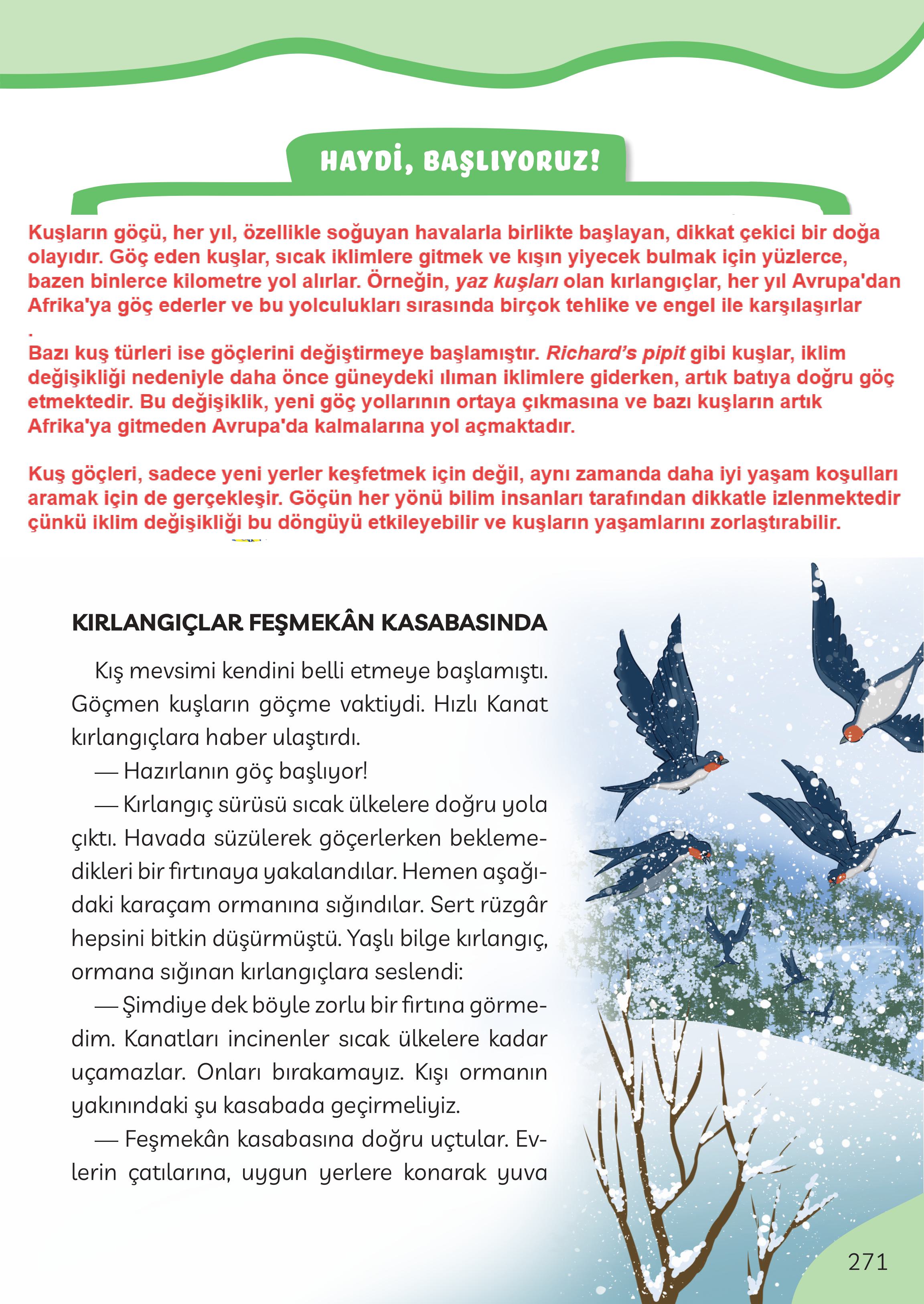 3. Sınıf Meb Yayınları Türkçe Ders Kitabı Sayfa 271 Cevapları 3. Sınıf Meb Yayınları Türkçe Ders Kitabı Sayfa 271 Cevapları