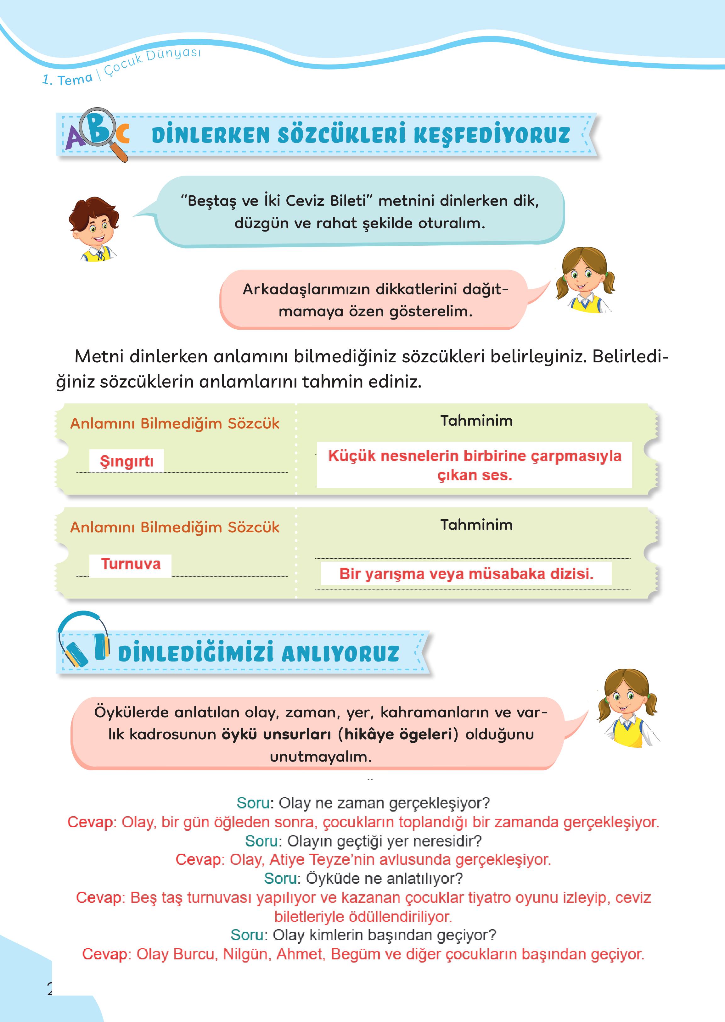 3. Sınıf Meb Yayınları Türkçe Ders Kitabı Sayfa 28 Cevapları 3. Sınıf Meb Yayınları Türkçe Ders Kitabı Sayfa 28 Cevapları