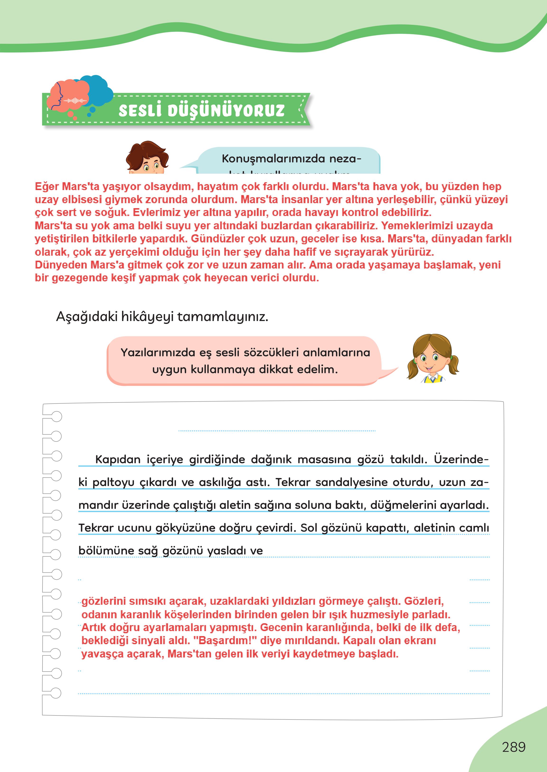 3. Sınıf Meb Yayınları Türkçe Ders Kitabı Sayfa 289 Cevapları 3. Sınıf Meb Yayınları Türkçe Ders Kitabı Sayfa 289 Cevapları