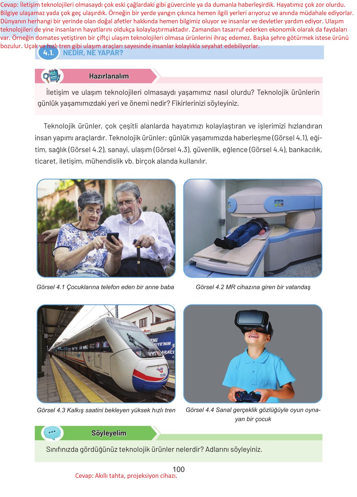 4. Sınıf Hecce Yayıncılık Sosyal Bilgiler Ders Kitabı Sayfa 100 Cevapları