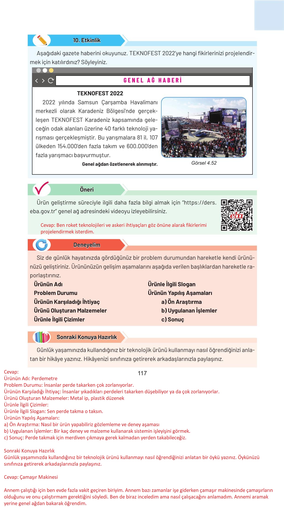 4. Sınıf Hecce Yayıncılık Sosyal Bilgiler Ders Kitabı Sayfa 117 Cevapları