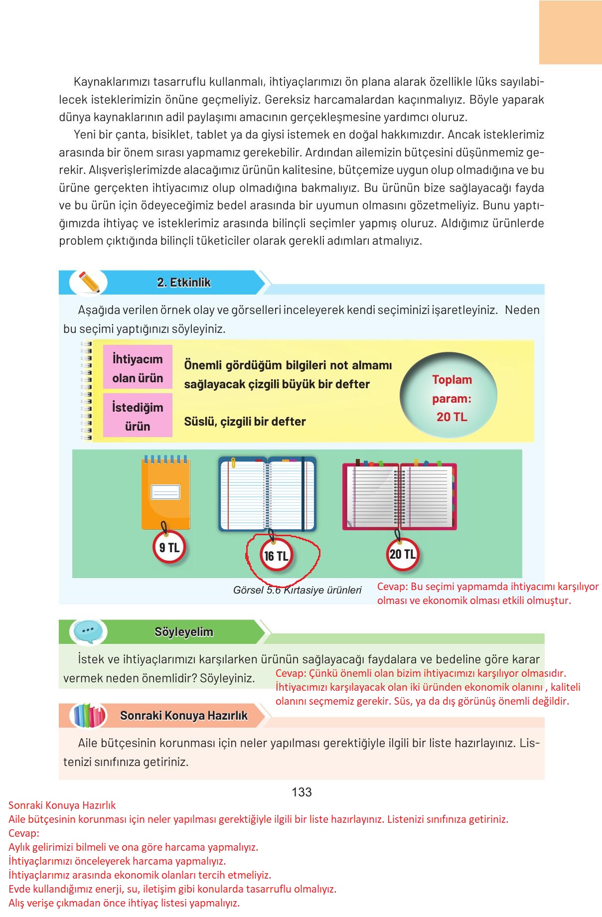 4. Sınıf Hecce Yayıncılık Sosyal Bilgiler Ders Kitabı Sayfa 133 Cevapları