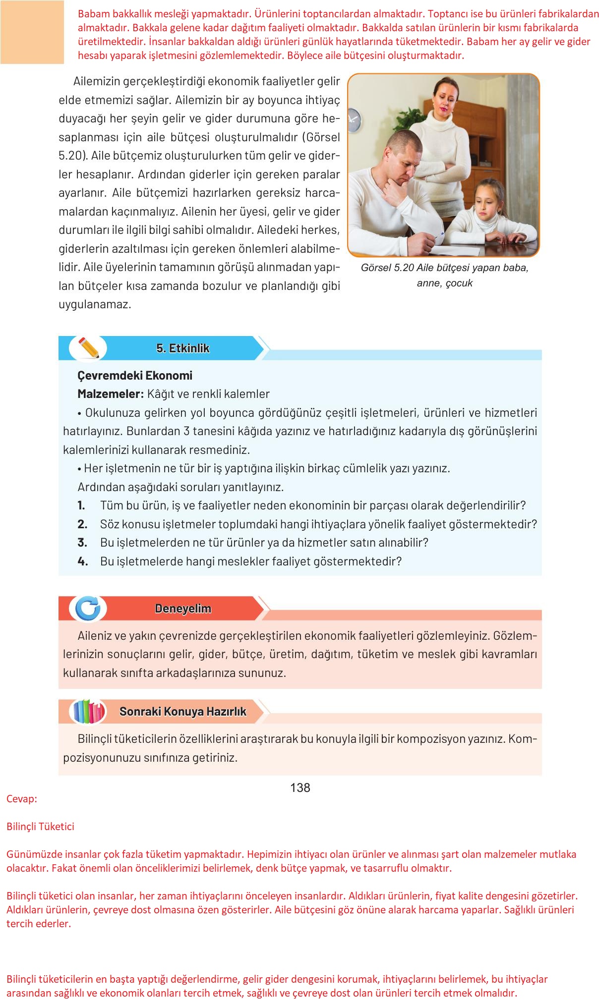 4. Sınıf Hecce Yayıncılık Sosyal Bilgiler Ders Kitabı Sayfa 138 Cevapları