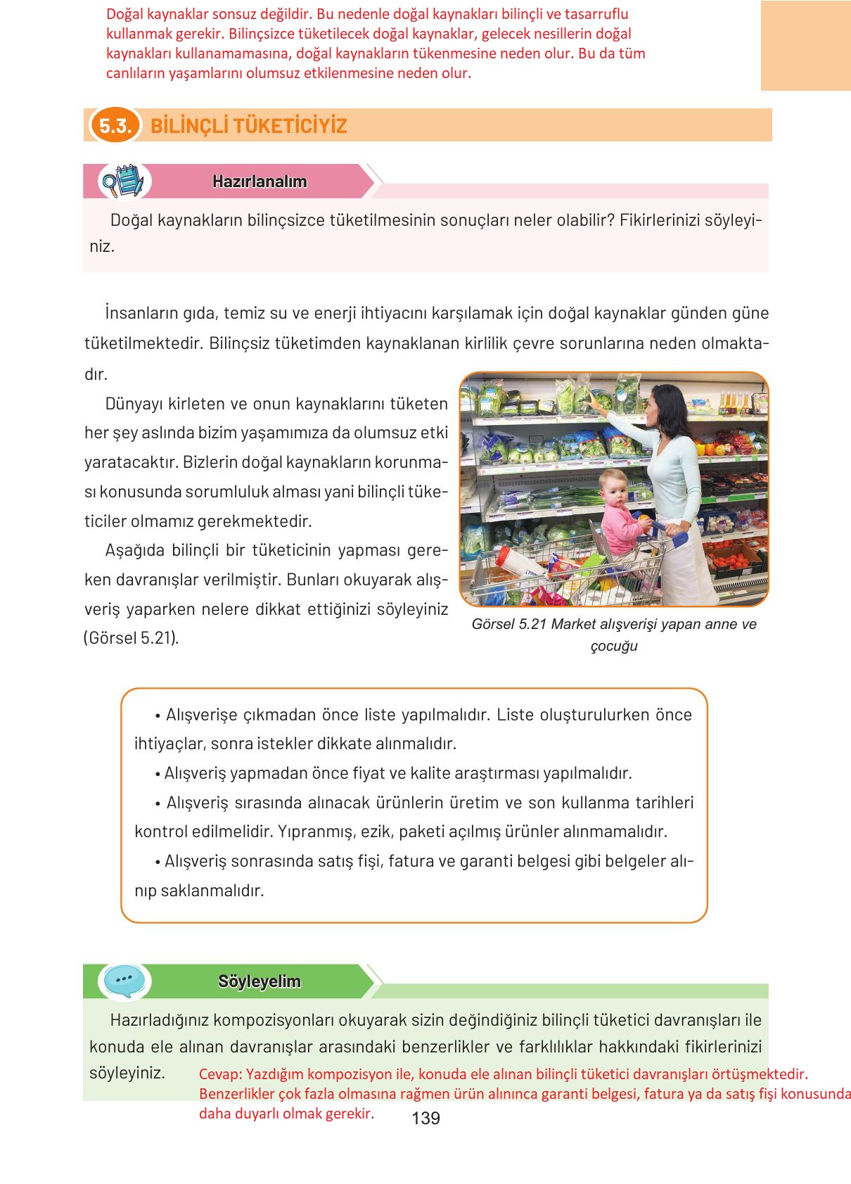 4. Sınıf Hecce Yayıncılık Sosyal Bilgiler Ders Kitabı Sayfa 139 Cevapları