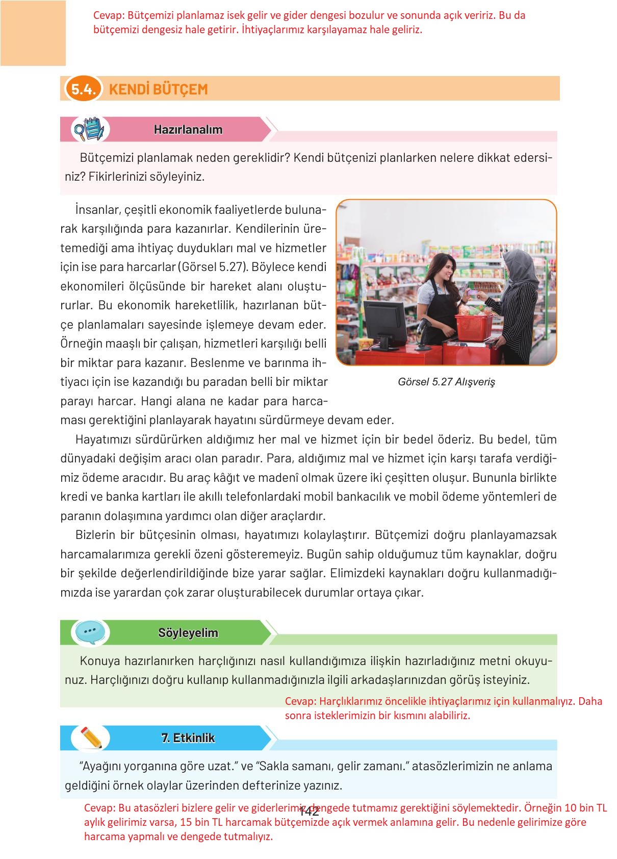 4. Sınıf Hecce Yayıncılık Sosyal Bilgiler Ders Kitabı Sayfa 142 Cevapları