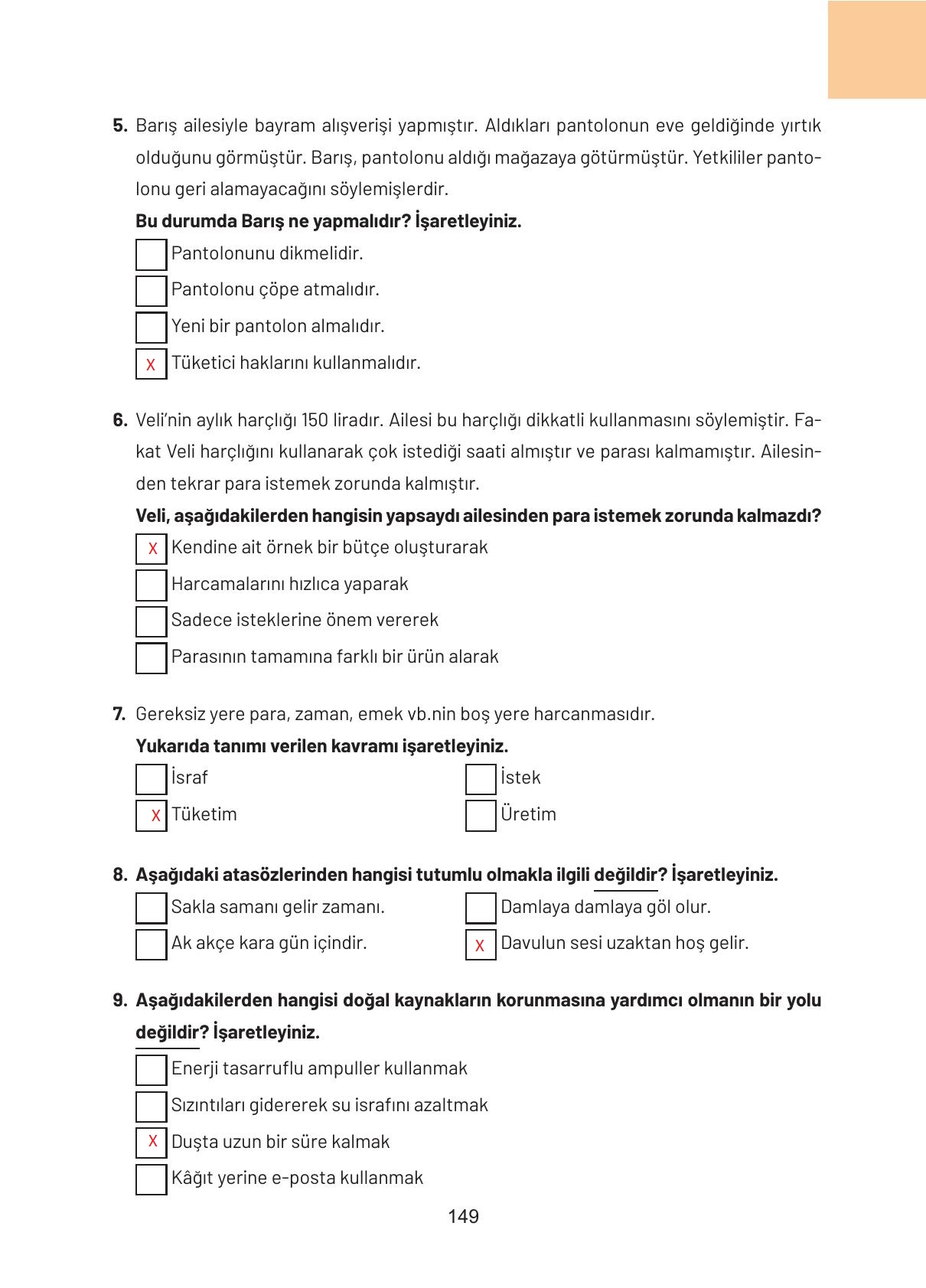 4. Sınıf Hecce Yayıncılık Sosyal Bilgiler Ders Kitabı Sayfa 149 Cevapları