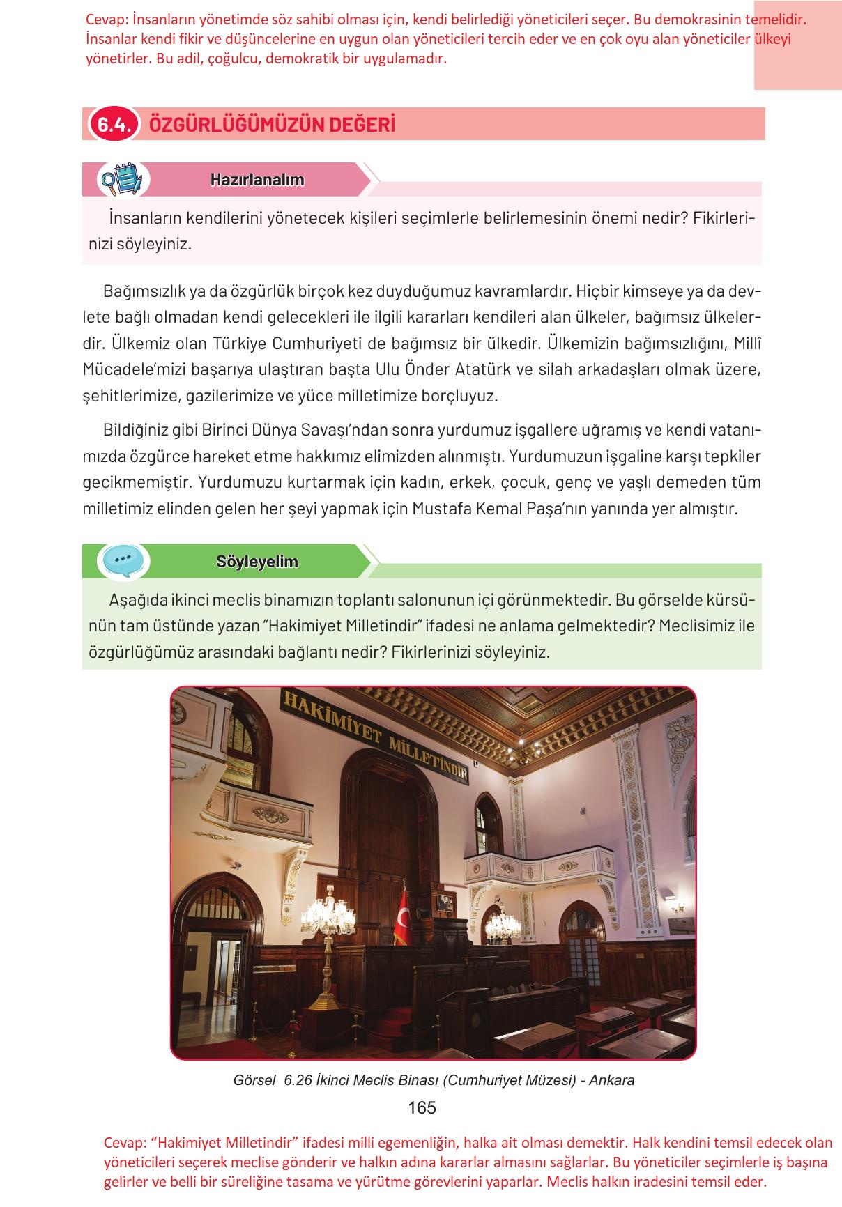4. Sınıf Hecce Yayıncılık Sosyal Bilgiler Ders Kitabı Sayfa 165 Cevapları