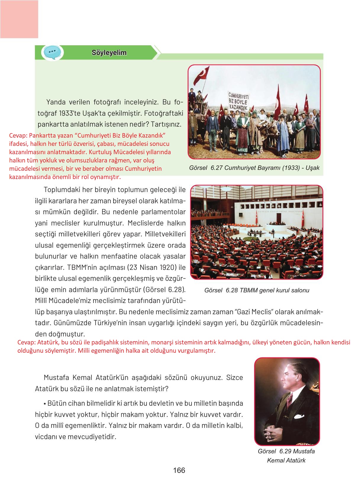 4. Sınıf Hecce Yayıncılık Sosyal Bilgiler Ders Kitabı Sayfa 166 Cevapları