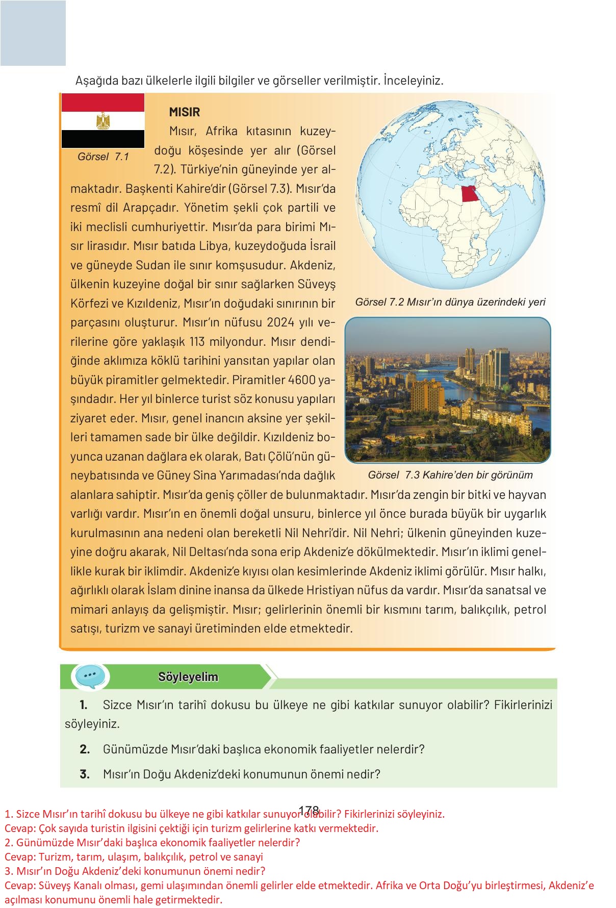 4. Sınıf Hecce Yayıncılık Sosyal Bilgiler Ders Kitabı Sayfa 178 Cevapları
