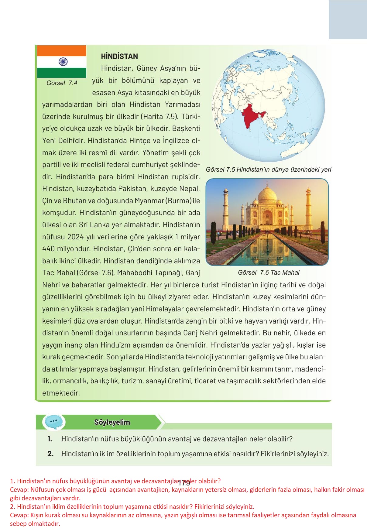 4. Sınıf Hecce Yayıncılık Sosyal Bilgiler Ders Kitabı Sayfa 179 Cevapları