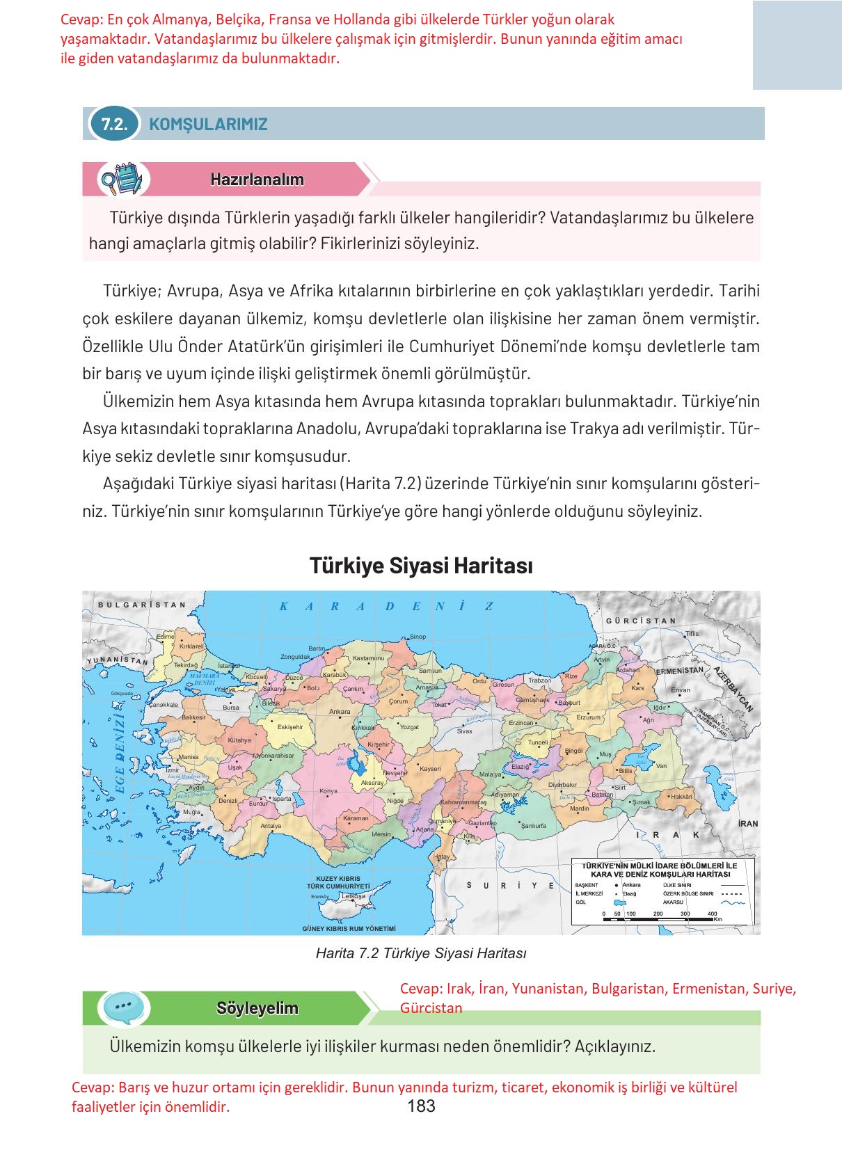 4. Sınıf Hecce Yayıncılık Sosyal Bilgiler Ders Kitabı Sayfa 183 Cevapları