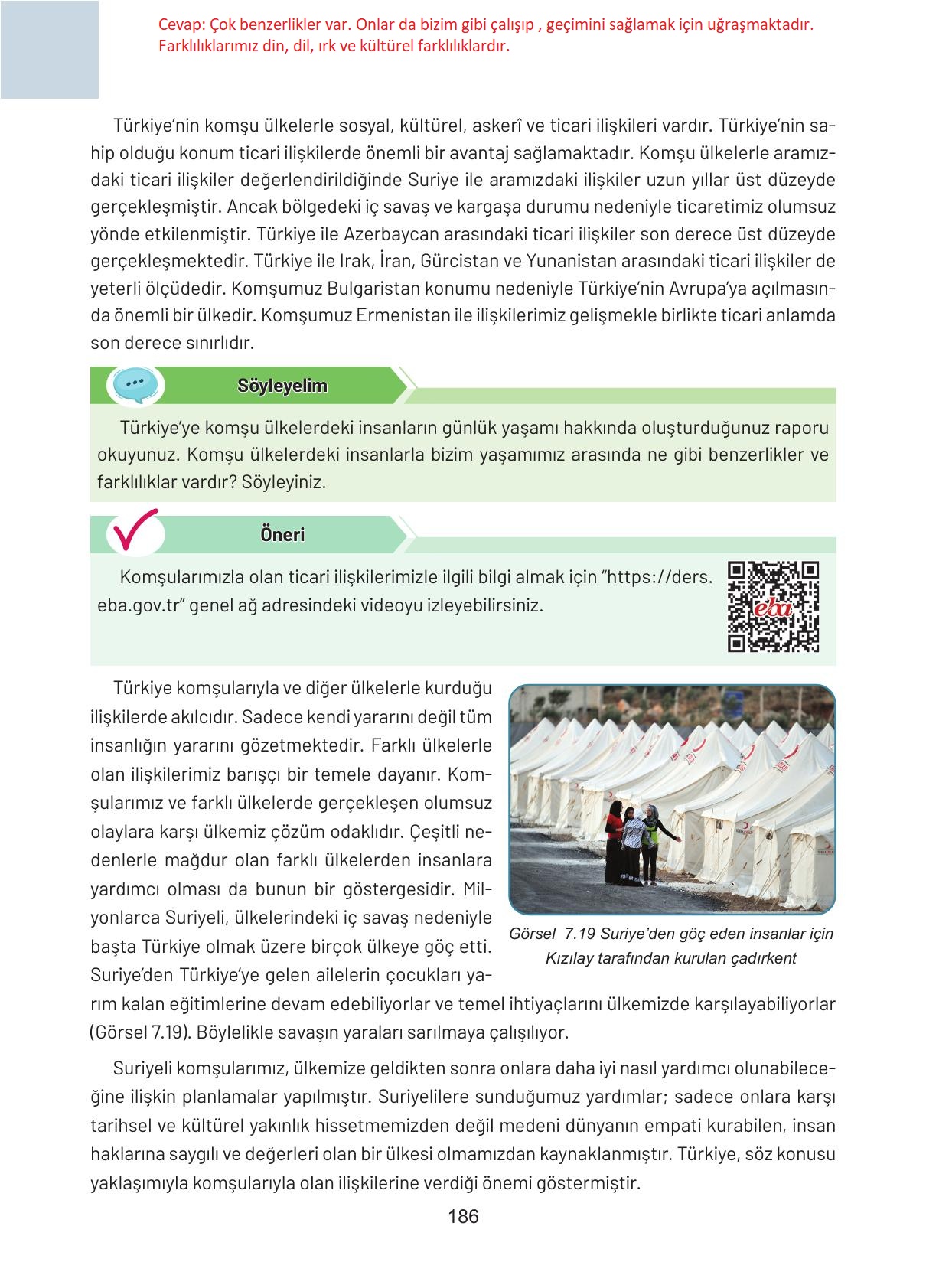 4. Sınıf Hecce Yayıncılık Sosyal Bilgiler Ders Kitabı Sayfa 186 Cevapları