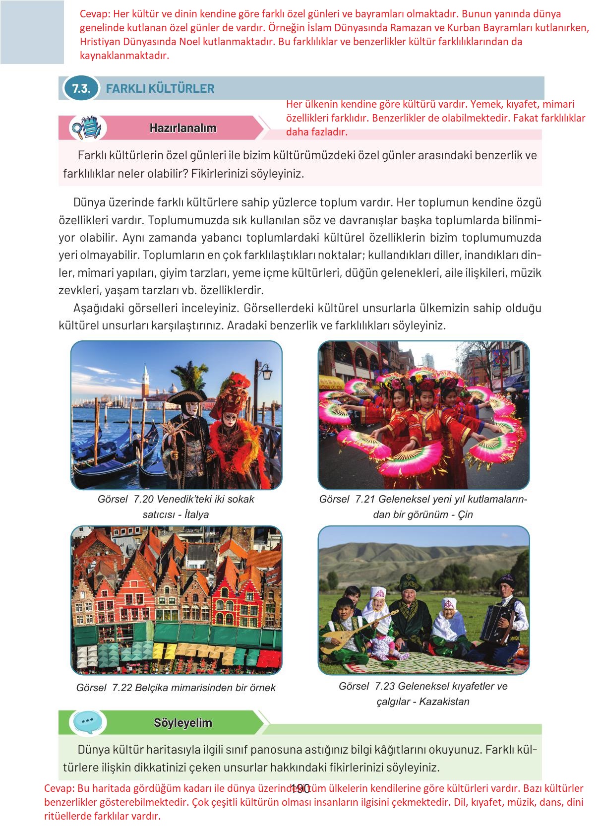 4. Sınıf Hecce Yayıncılık Sosyal Bilgiler Ders Kitabı Sayfa 190 Cevapları