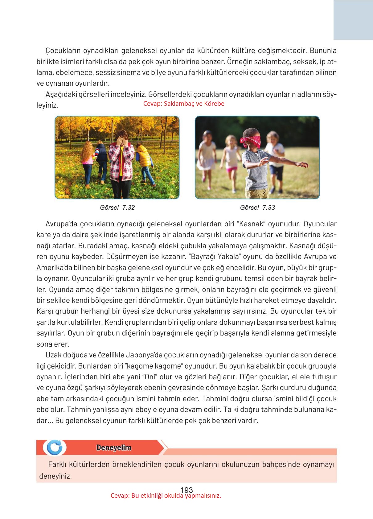 4. Sınıf Hecce Yayıncılık Sosyal Bilgiler Ders Kitabı Sayfa 193 Cevapları