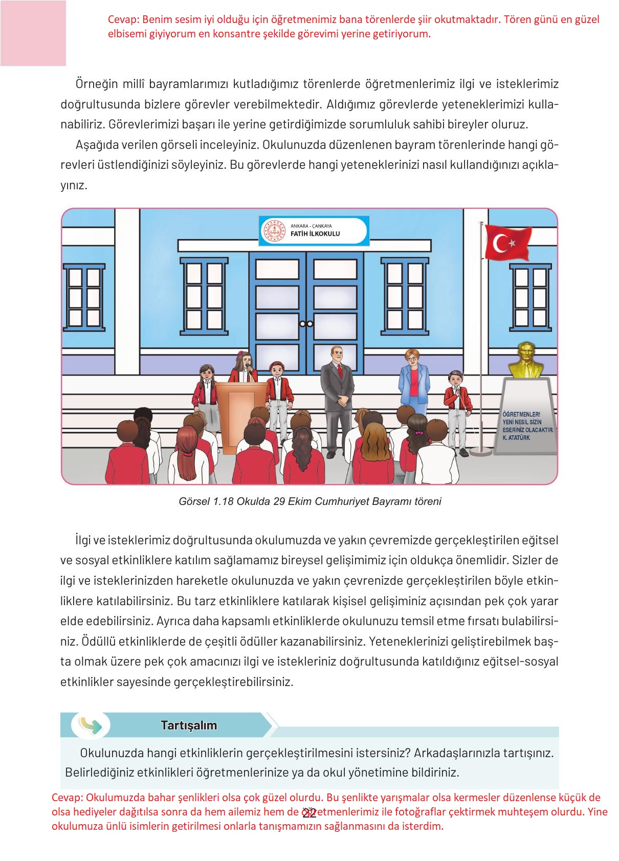 4. Sınıf Hecce Yayıncılık Sosyal Bilgiler Ders Kitabı Sayfa 22 Cevapları