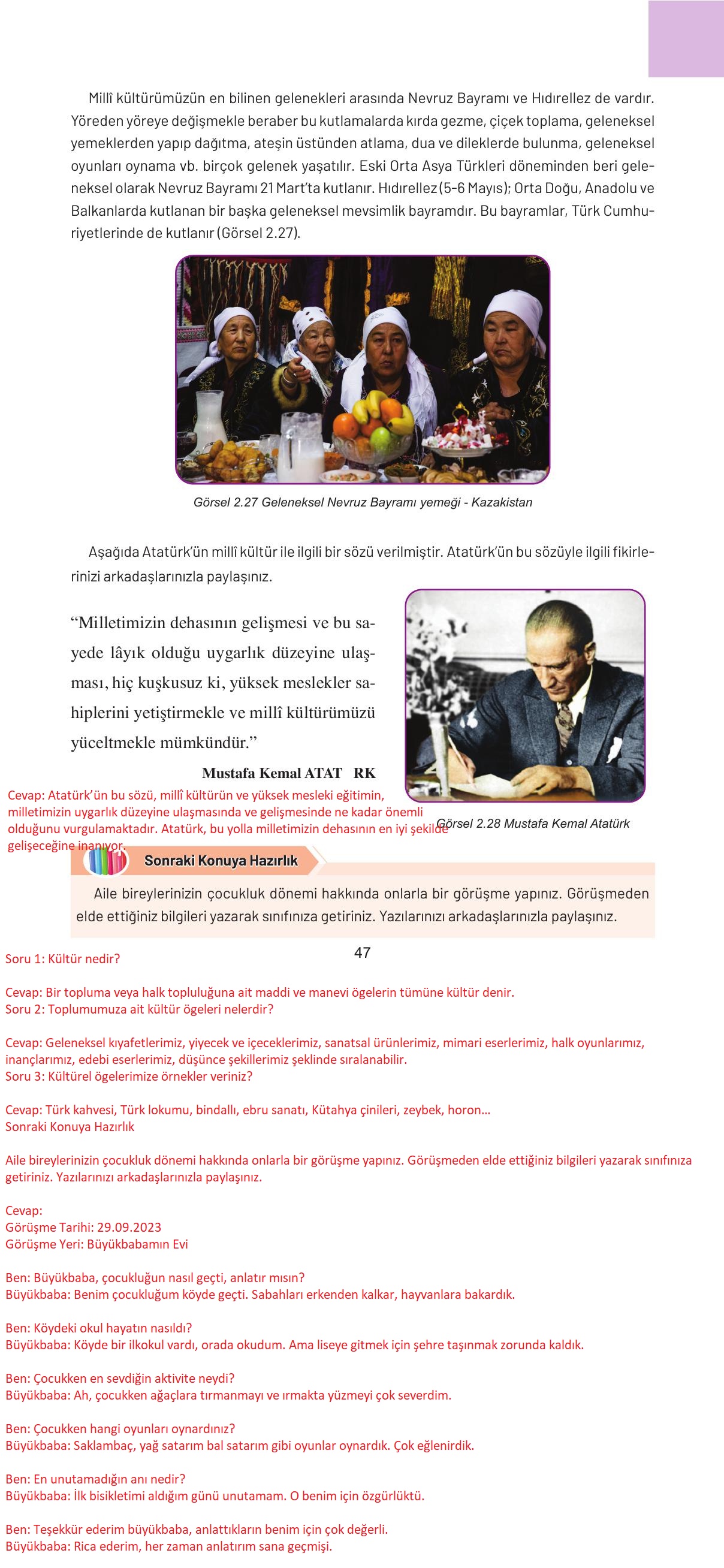 4. Sınıf Hecce Yayıncılık Sosyal Bilgiler Ders Kitabı Sayfa 47 Cevapları