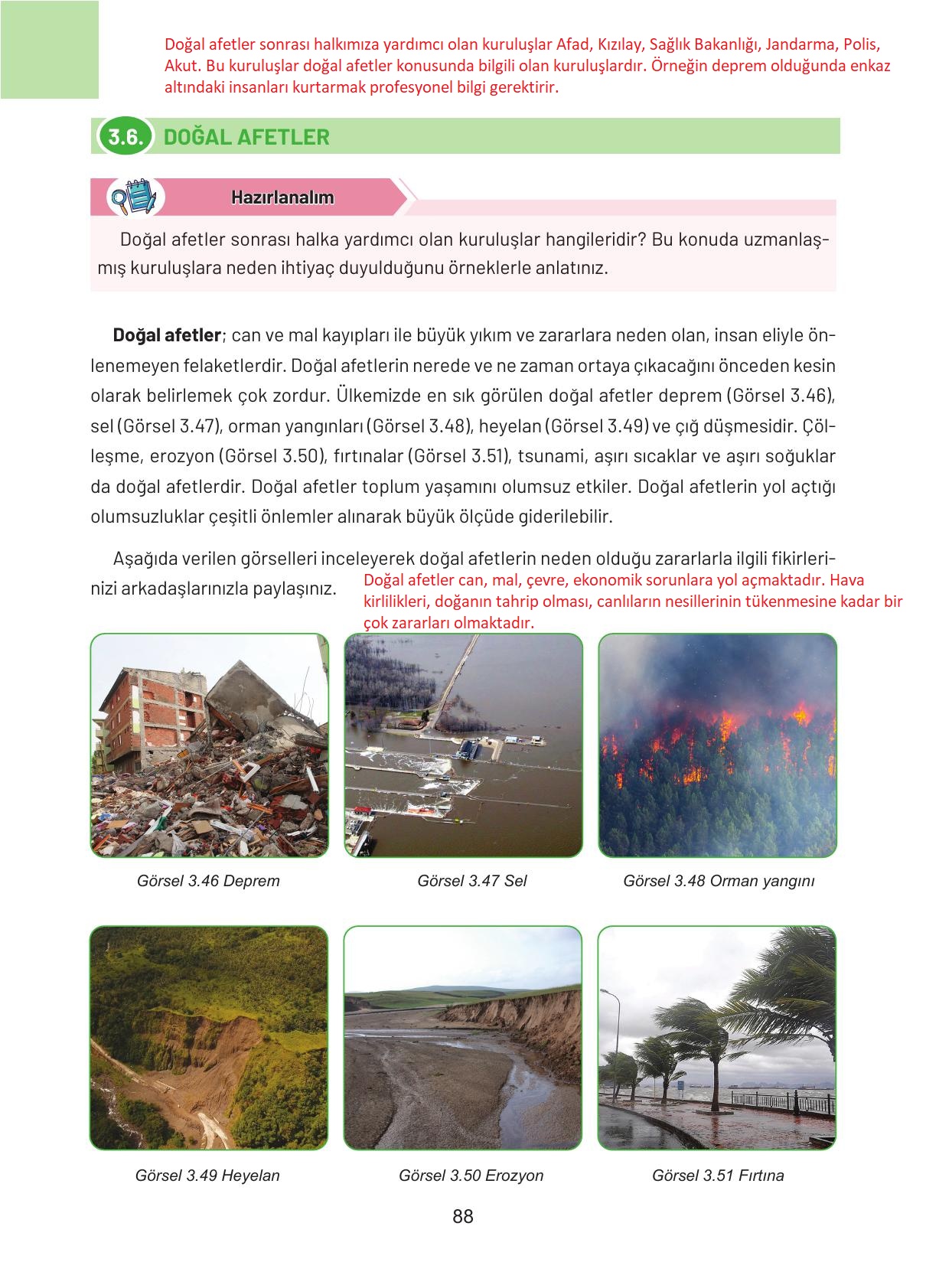 4. Sınıf Hecce Yayıncılık Sosyal Bilgiler Ders Kitabı Sayfa 88 Cevapları