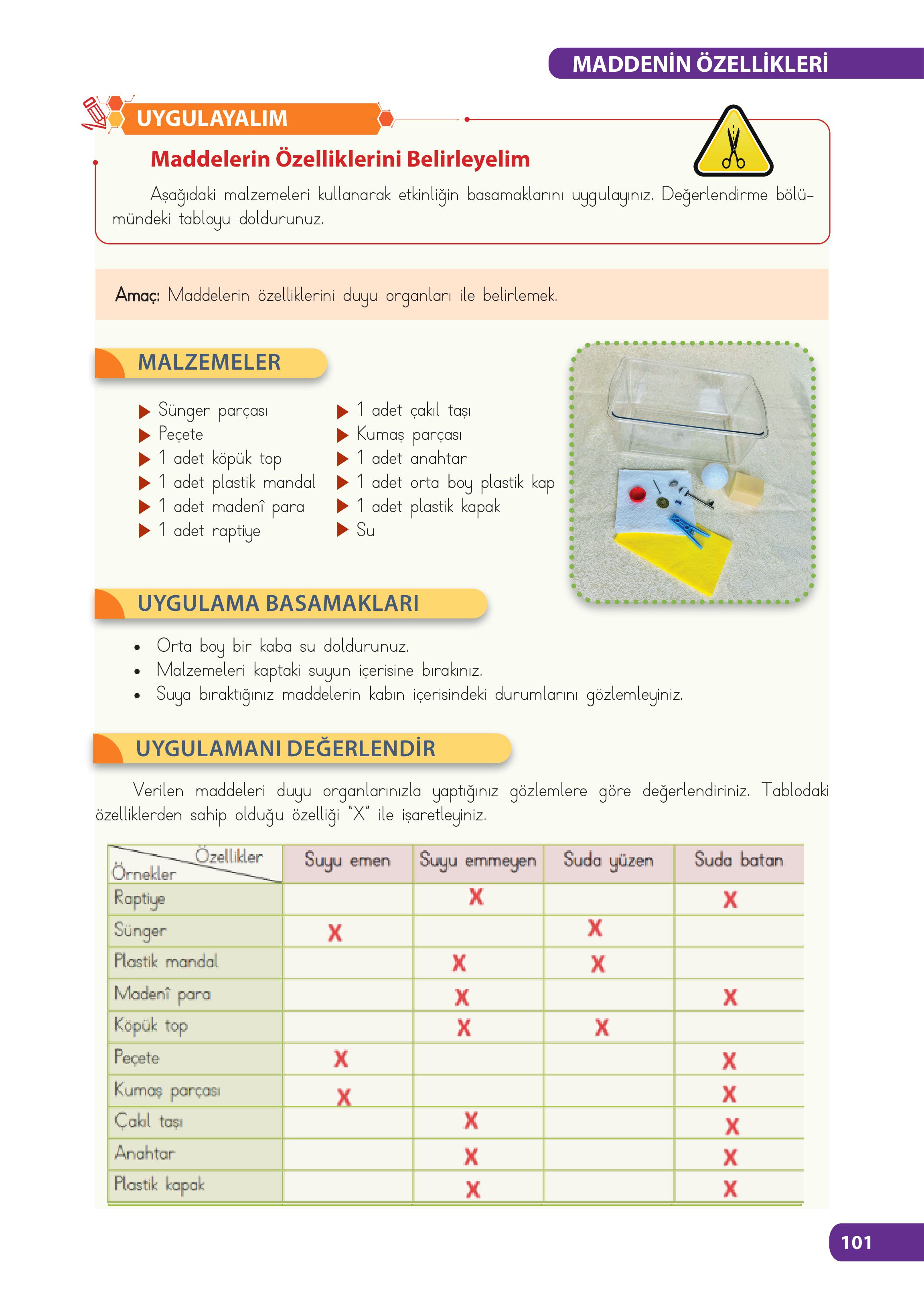 4. Sınıf Meb Yayınları Fen Bilimleri Ders Kitabı Sayfa 101 Cevapları