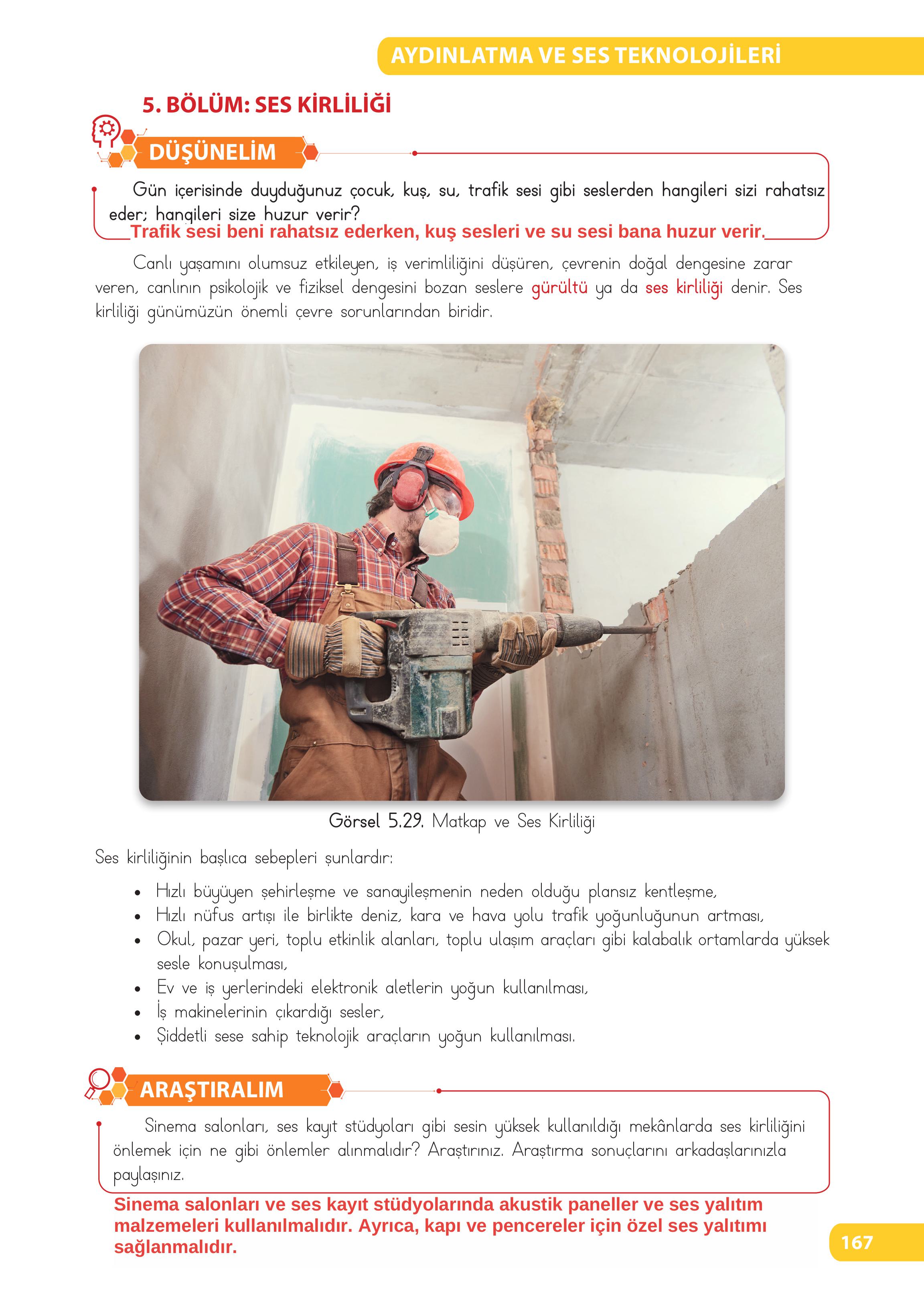 4. Sınıf Meb Yayınları Fen Bilimleri Ders Kitabı Sayfa 167 Cevapları