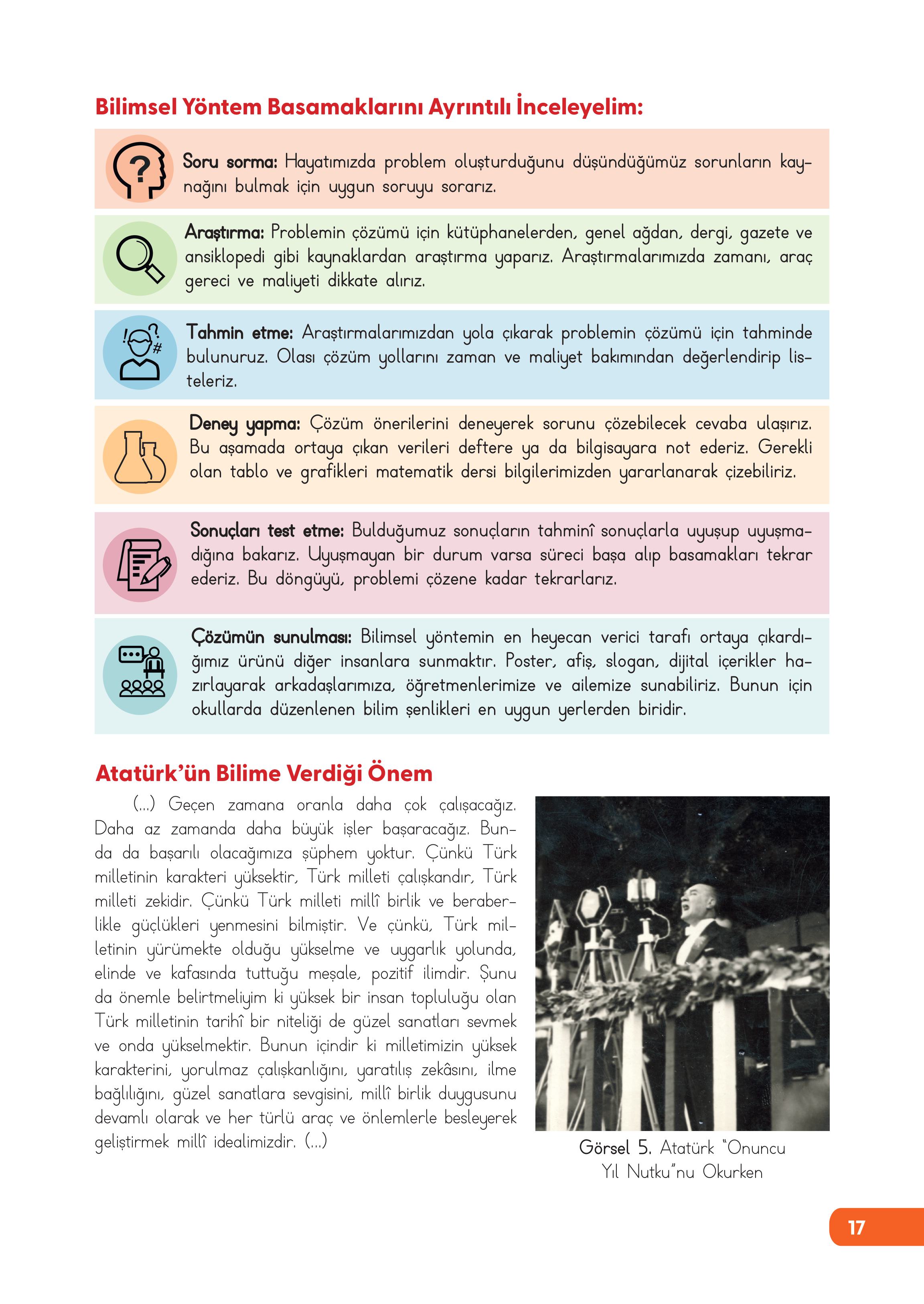 4. Sınıf Meb Yayınları Fen Bilimleri Ders Kitabı Sayfa 17 Cevapları