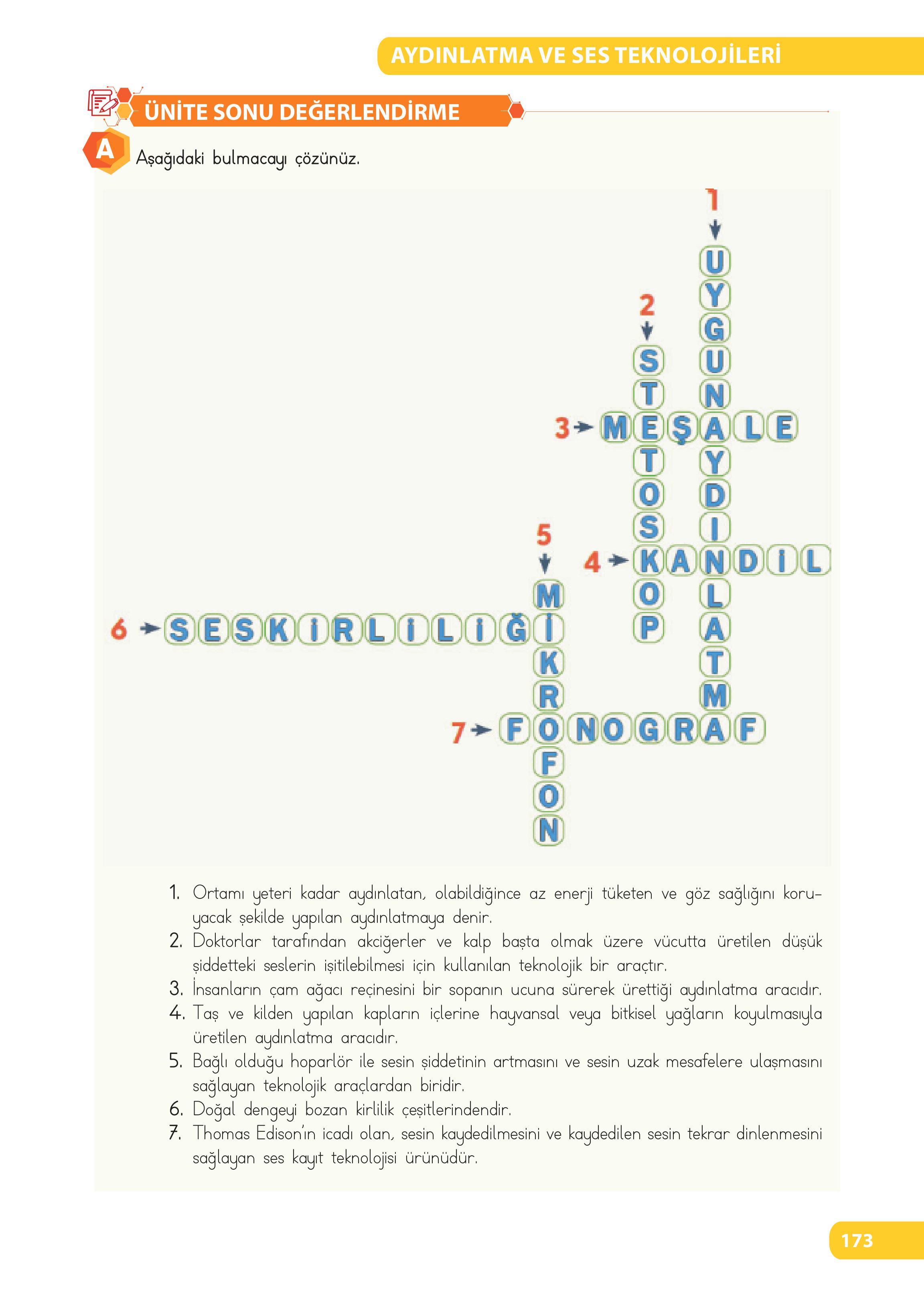 4. Sınıf Meb Yayınları Fen Bilimleri Ders Kitabı Sayfa 173 Cevapları 4. Sınıf Meb Yayınları Fen Bilimleri Ders Kitabı Sayfa 173 Cevapları